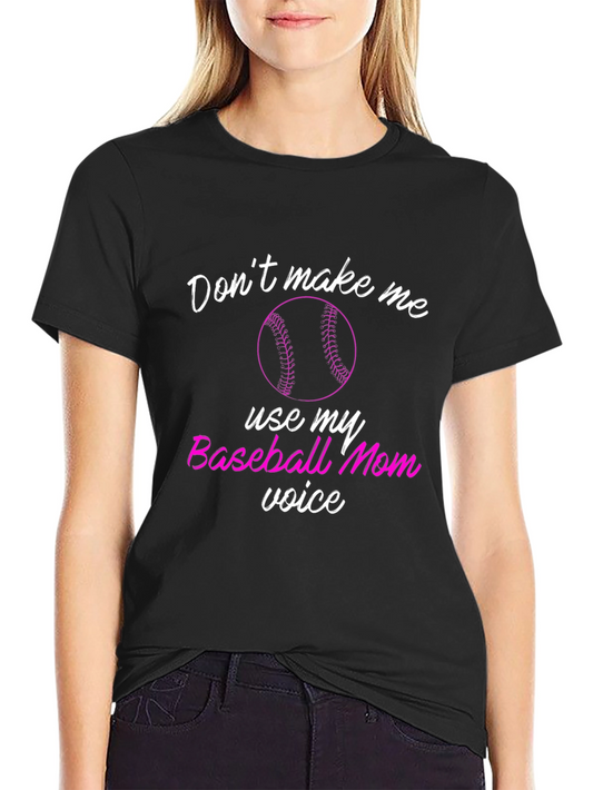 Camiseta Negra Baseball Mom