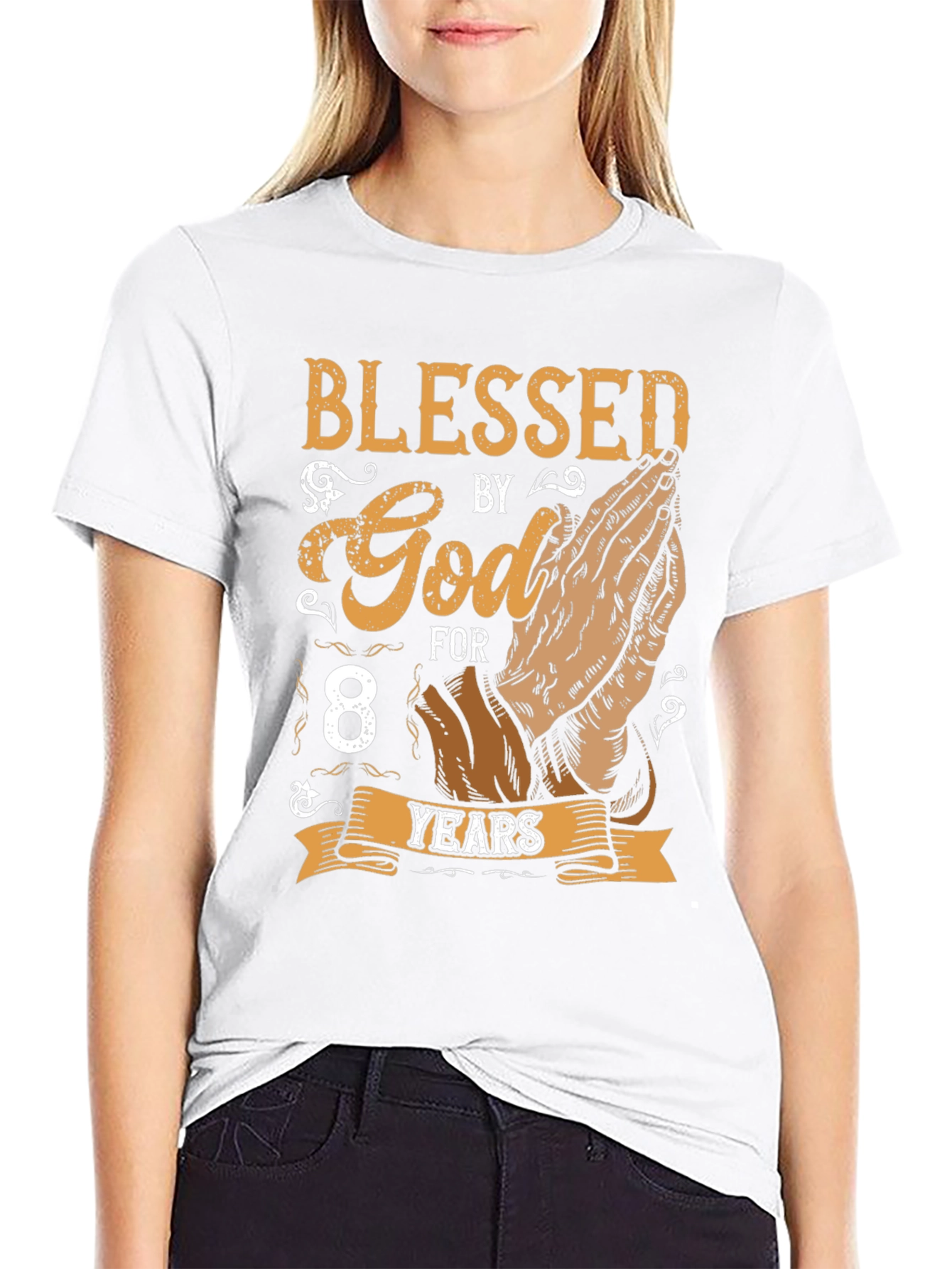 Camiseta Blessed By God For 8 Years