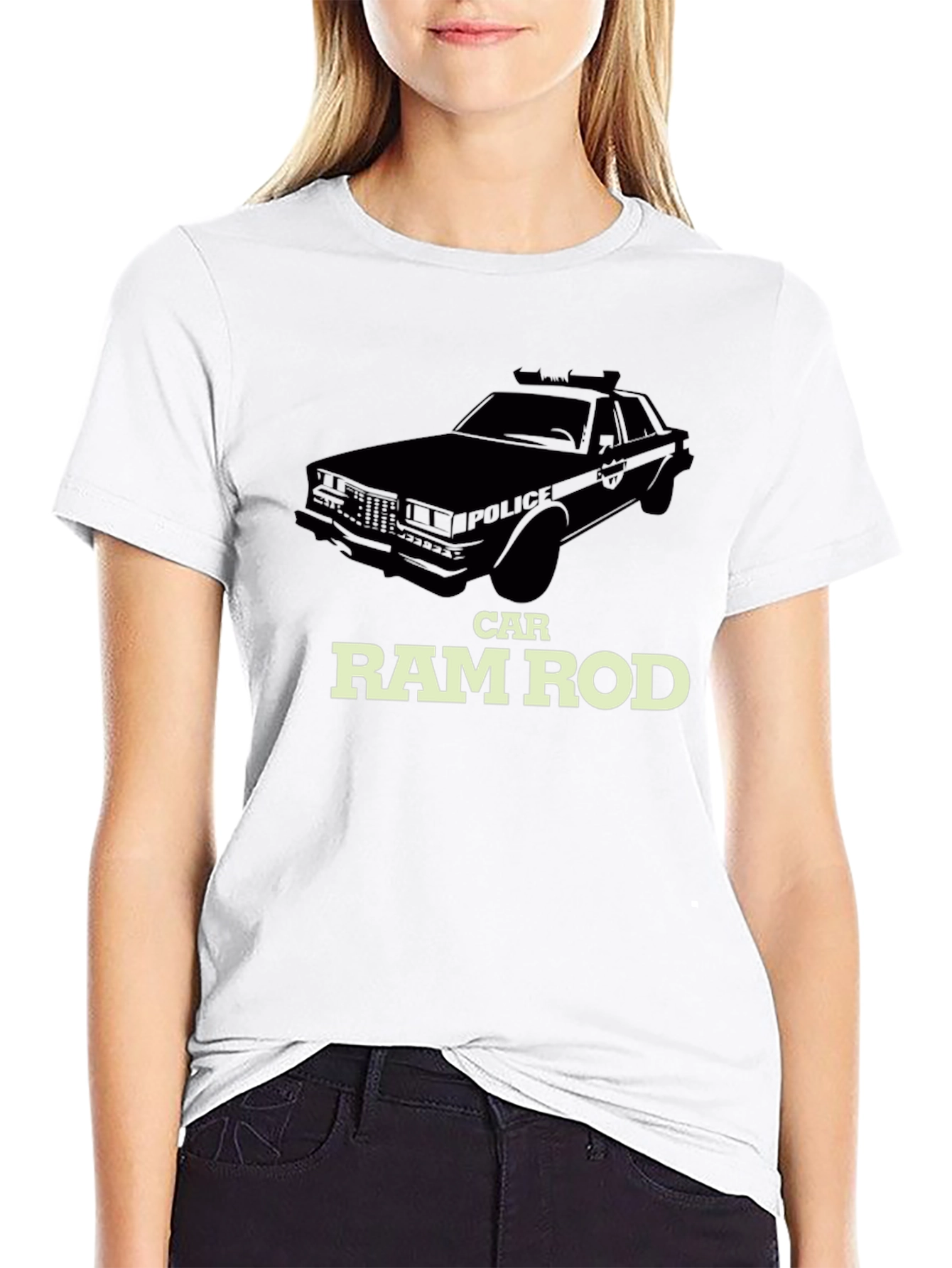Camiseta Negra Ram Rod Car - Estilo Clásico