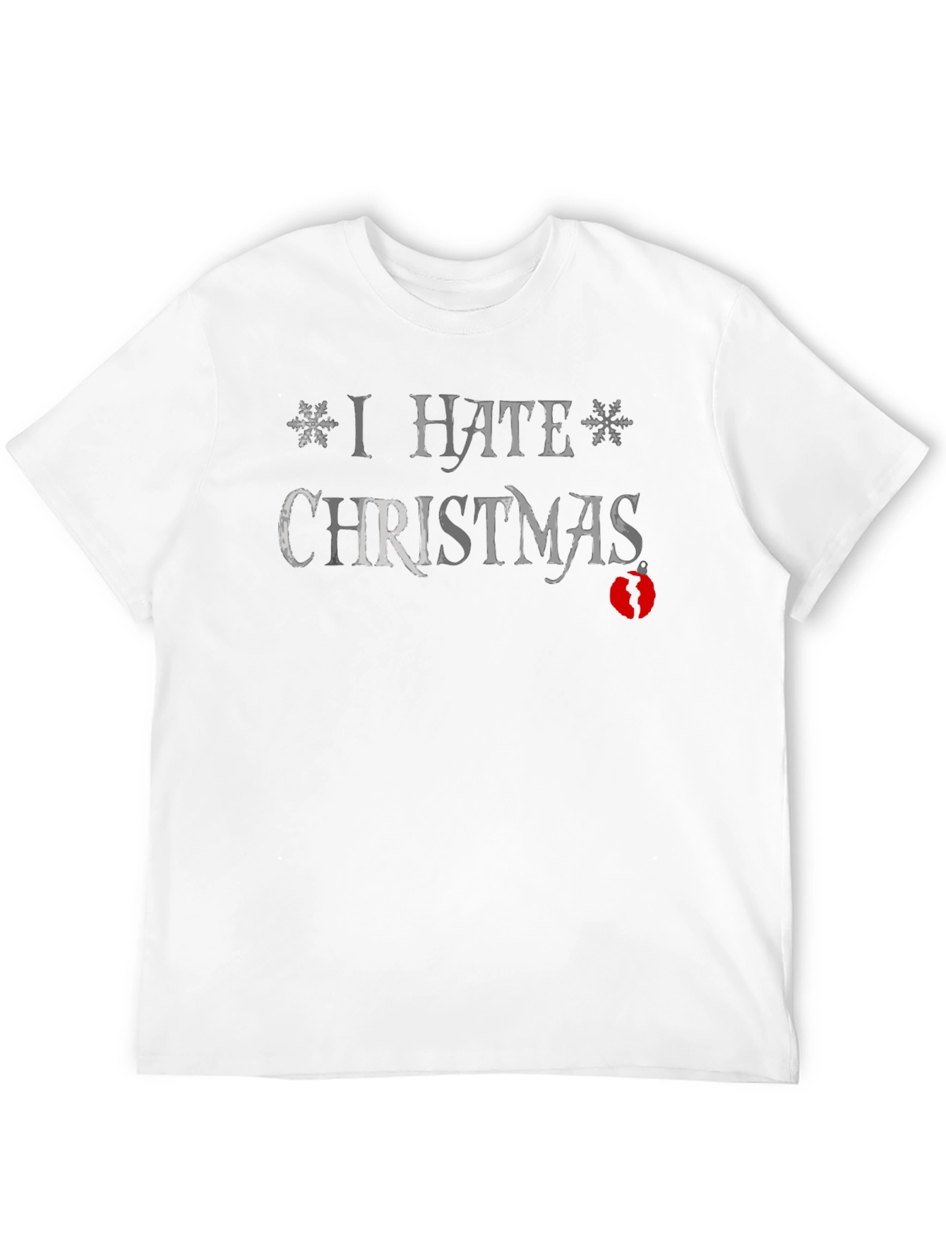 Camiseta Negra Odio la Navidad Diseño Divertido