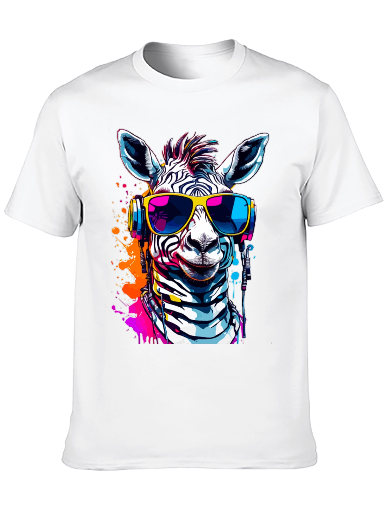 Camiseta Negra con Zebra DJ