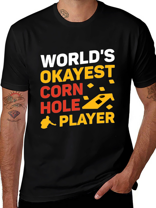 Camiseta Negra de Jugador de Cornhole