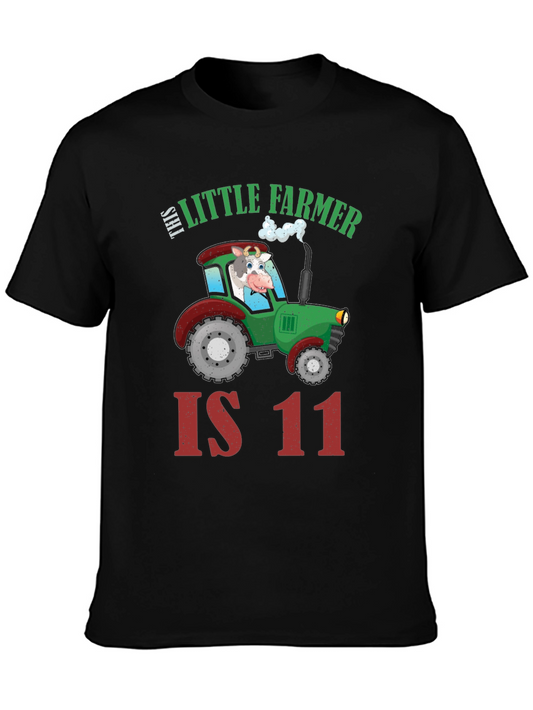 Camiseta Niño Granjero Tractor Cumpleaños 11