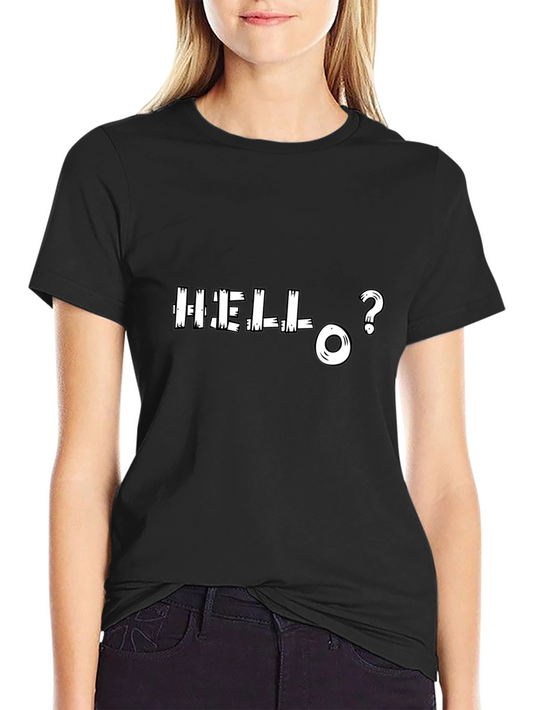 Camiseta Negra con Diseño Hello?
