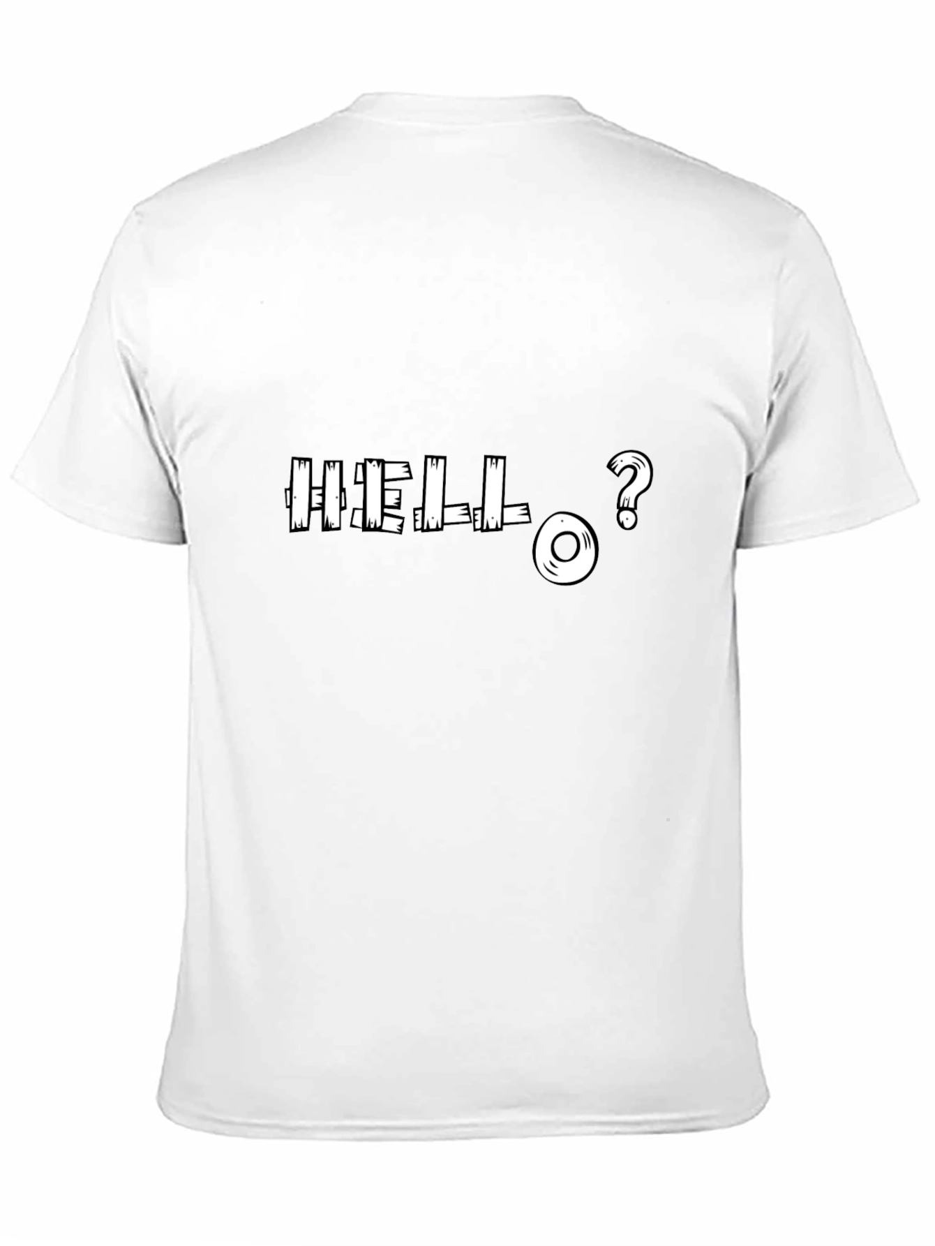 Camiseta Negra con Diseño Hello?