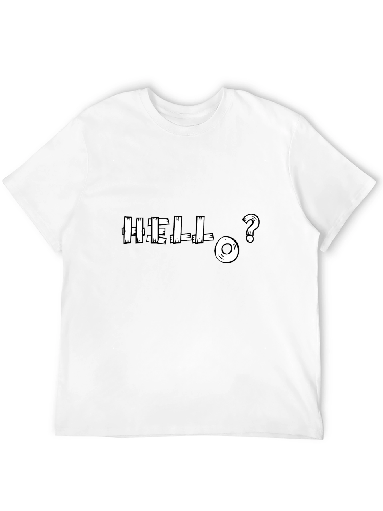 Camiseta Negra con Diseño Hello?