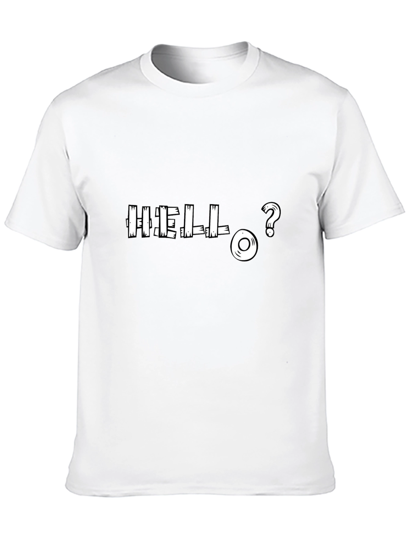 Camiseta Negra con Diseño Hello?