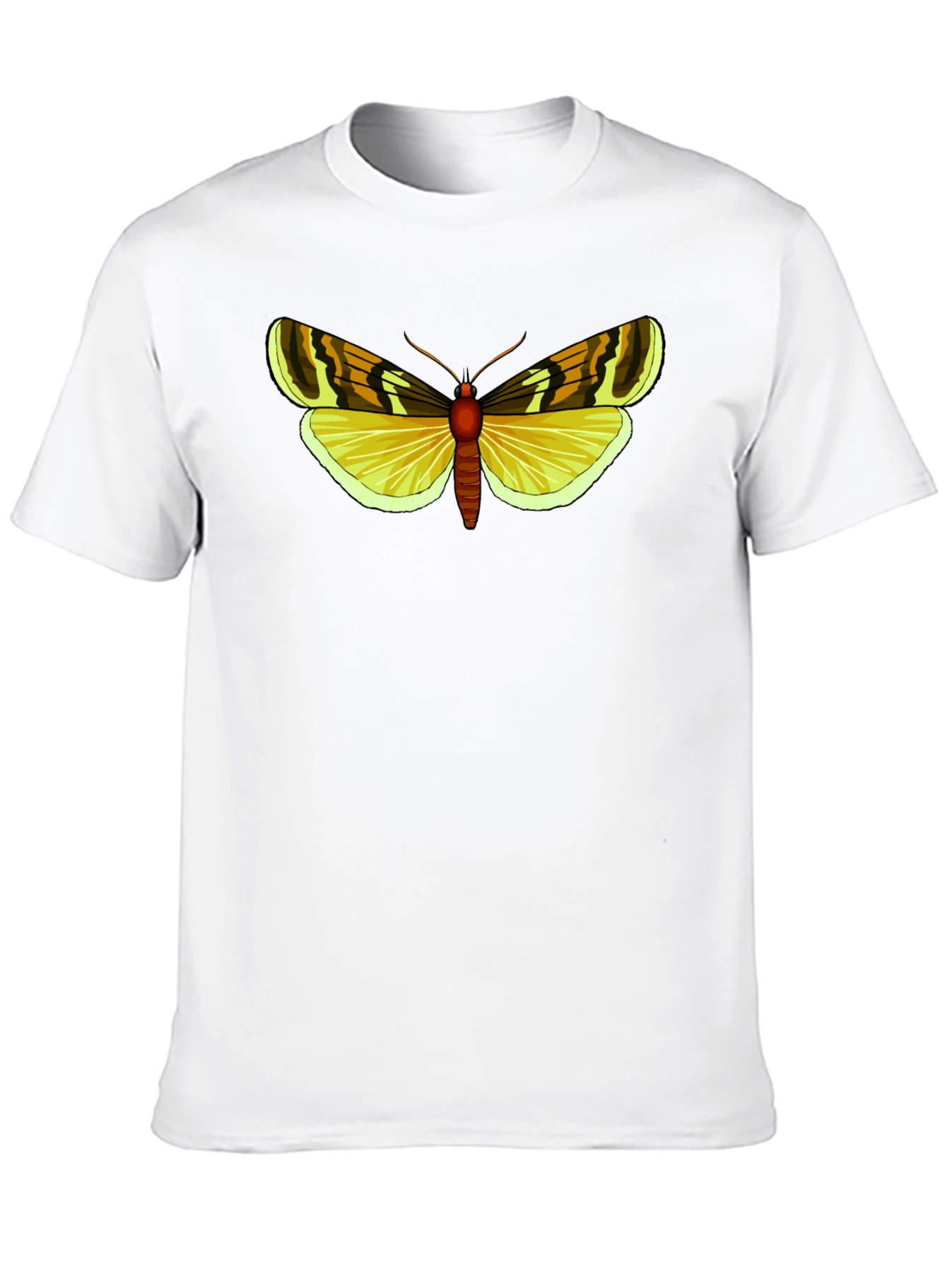 Camiseta Negra con Diseño de Mariposa Amarilla
