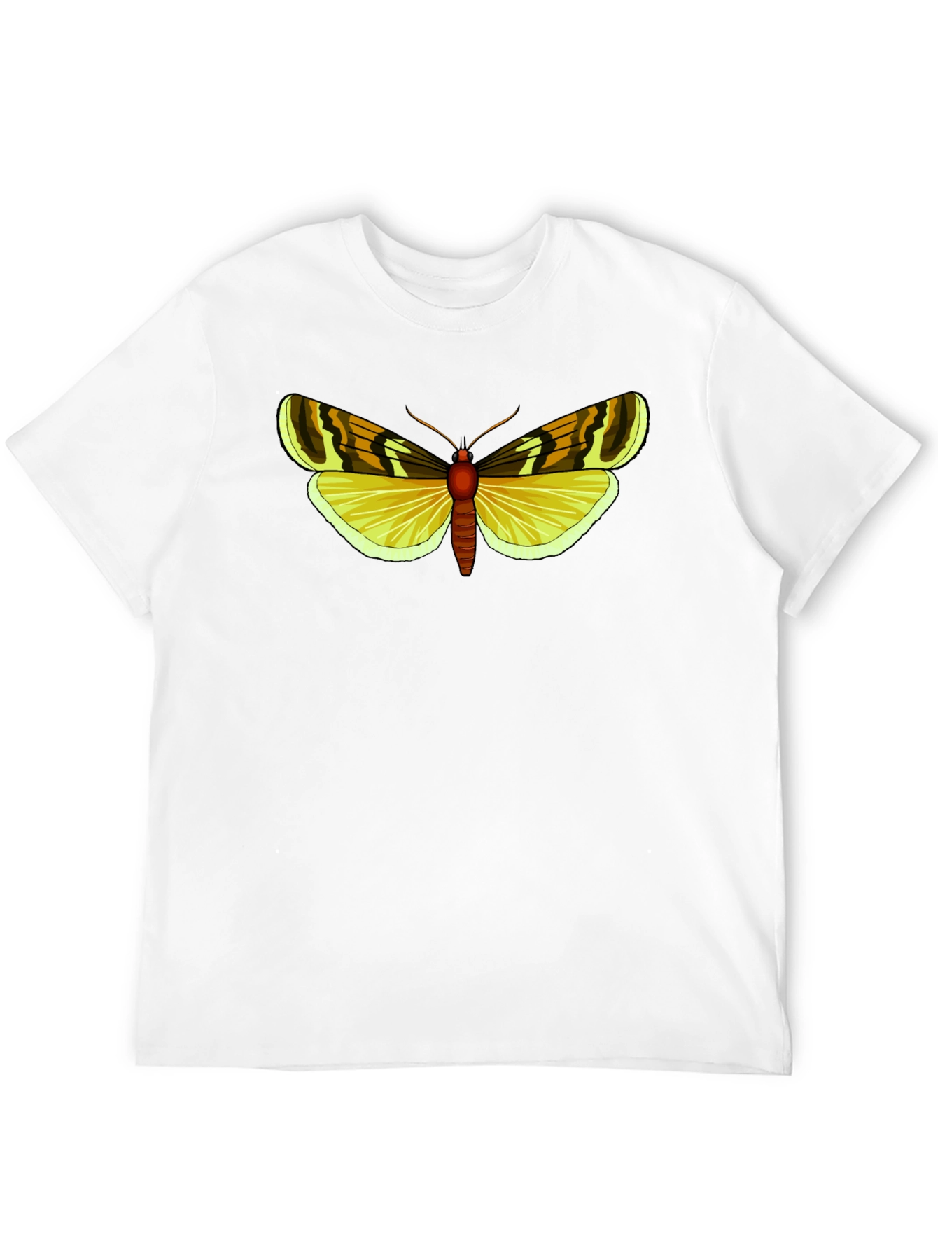 Camiseta Negra con Diseño de Mariposa Amarilla