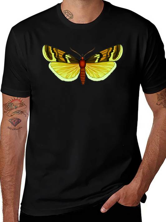 Camiseta Negra con Diseño de Mariposa Amarilla