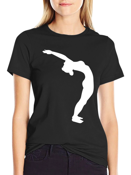 Camiseta Negra Silueta Gimnasta