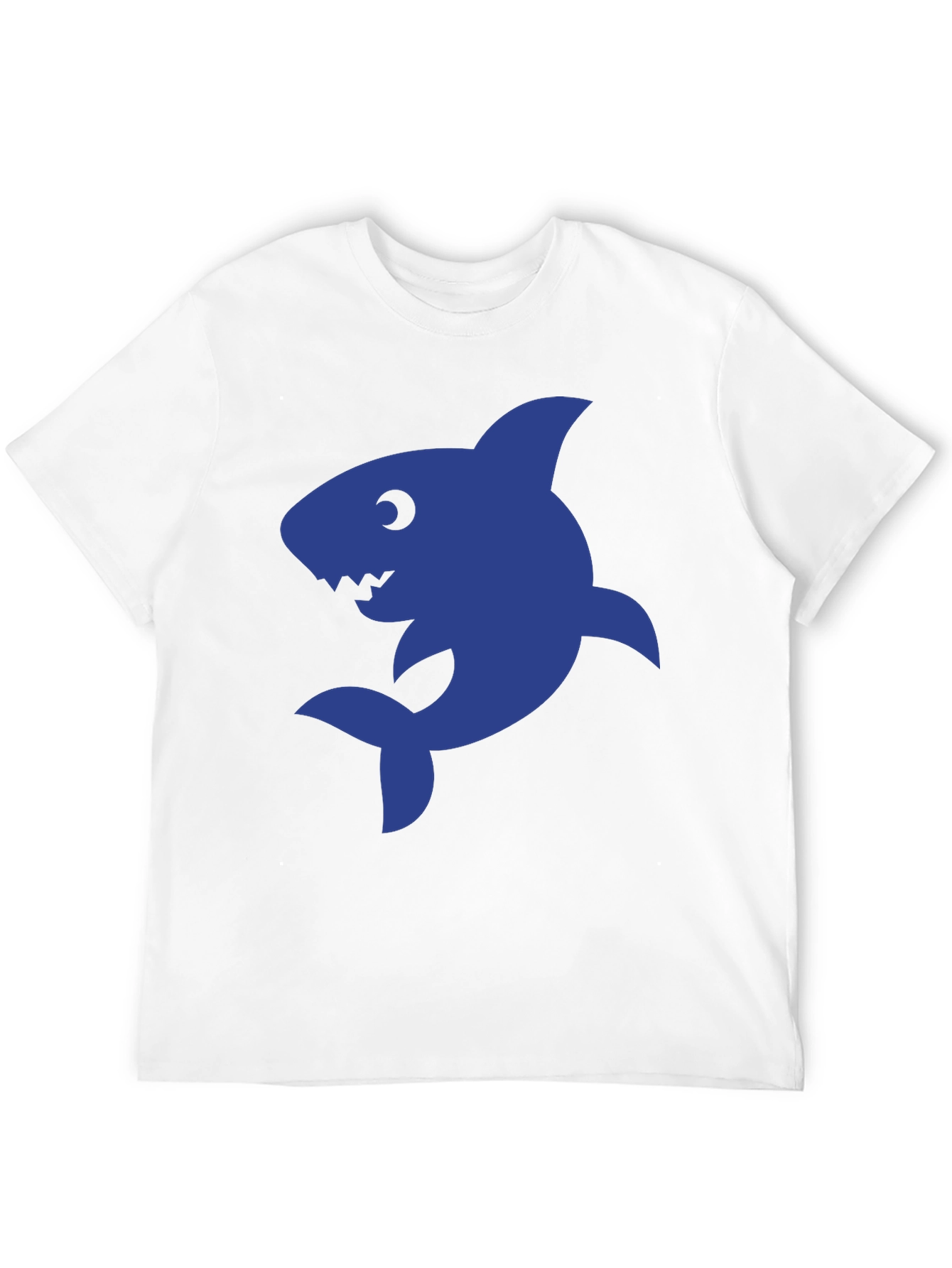 Camiseta Negra con Diseño de Tiburón Azul