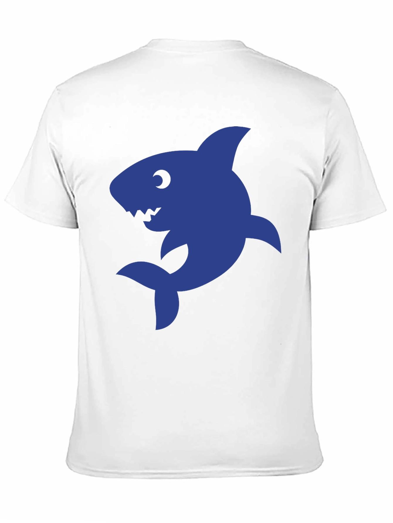 Camiseta Negra con Diseño de Tiburón Azul