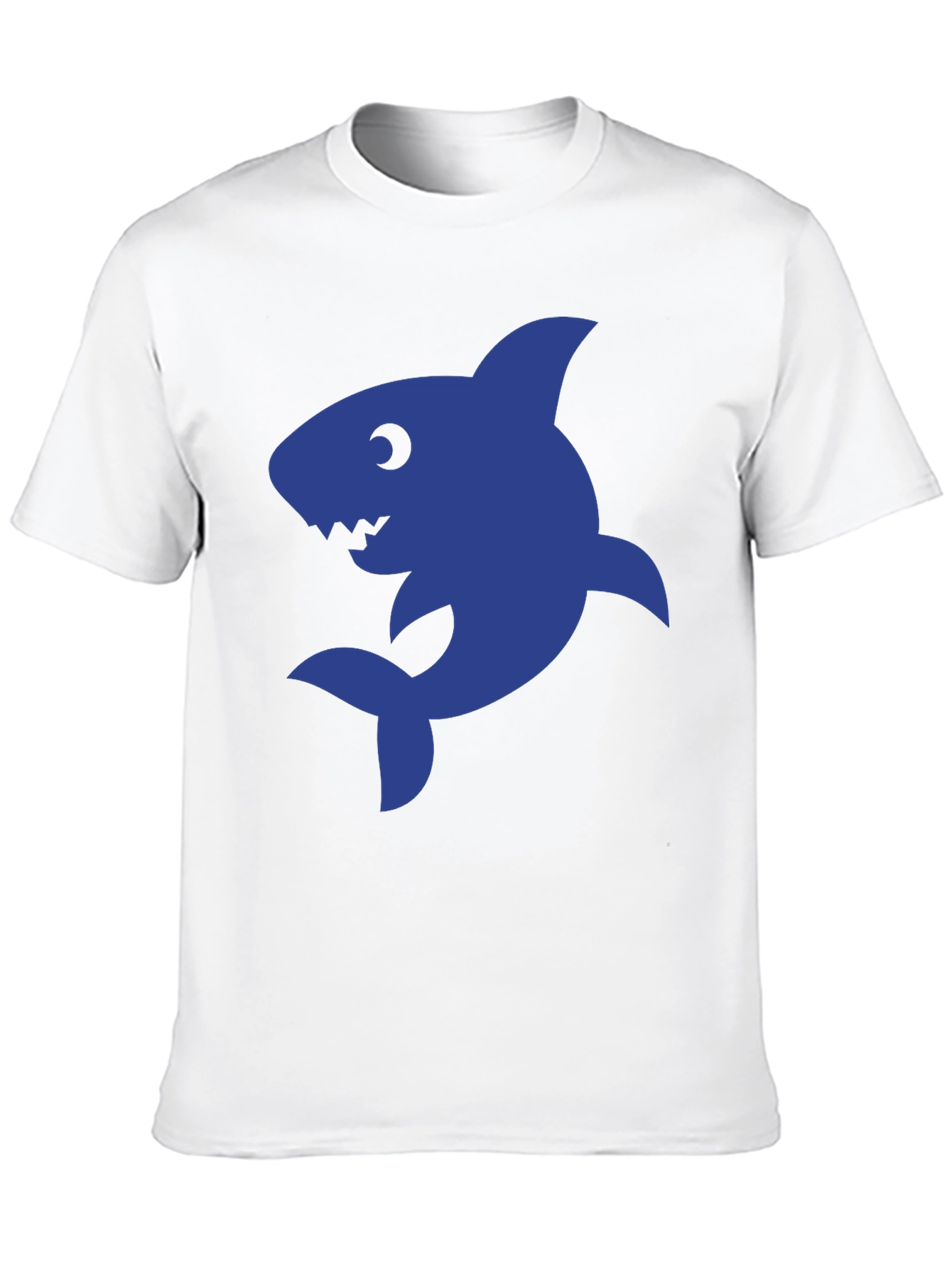 Camiseta Negra con Diseño de Tiburón Azul