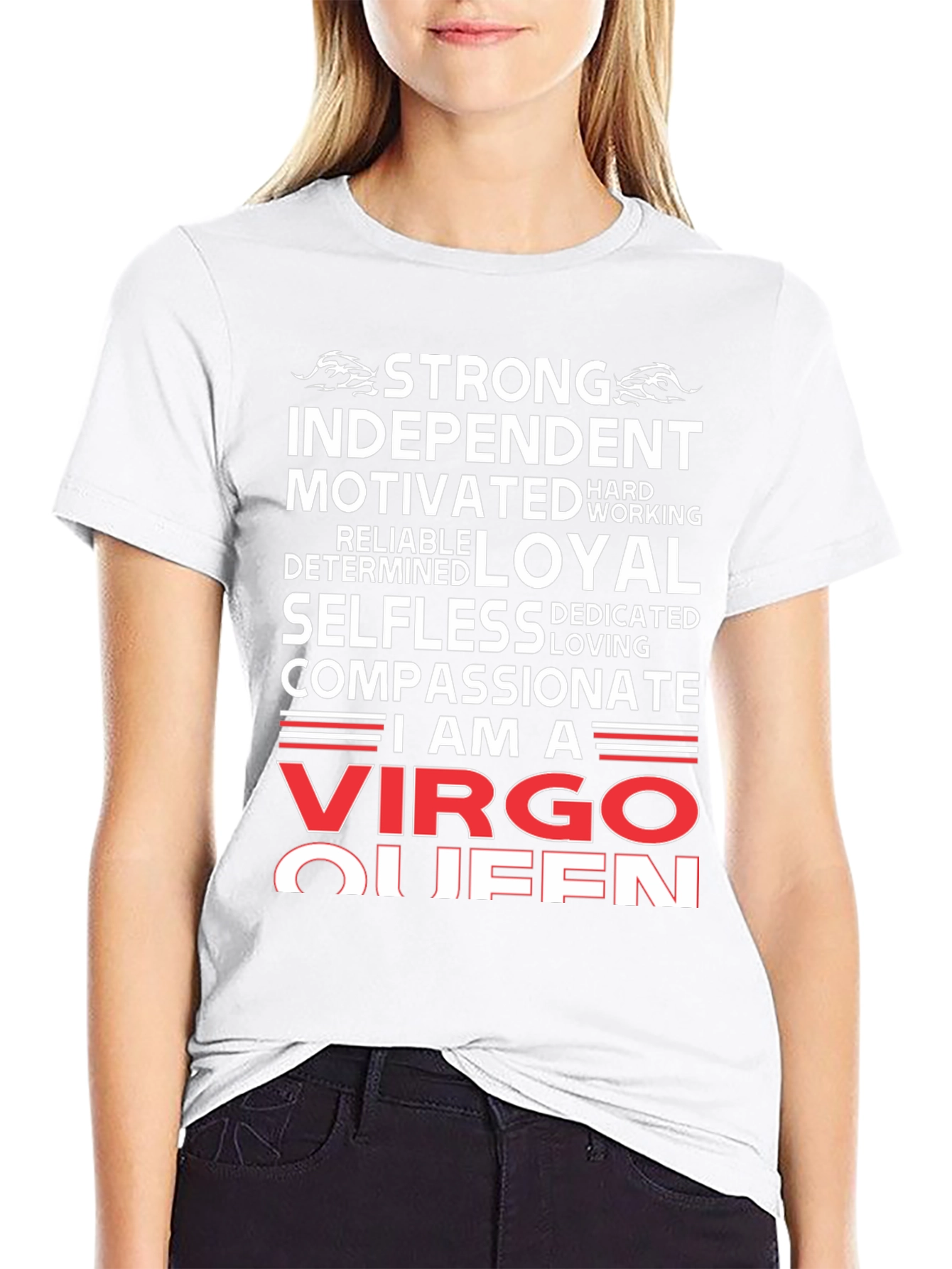 Camiseta Negra Virgo Queen: Fuerte e Independiente