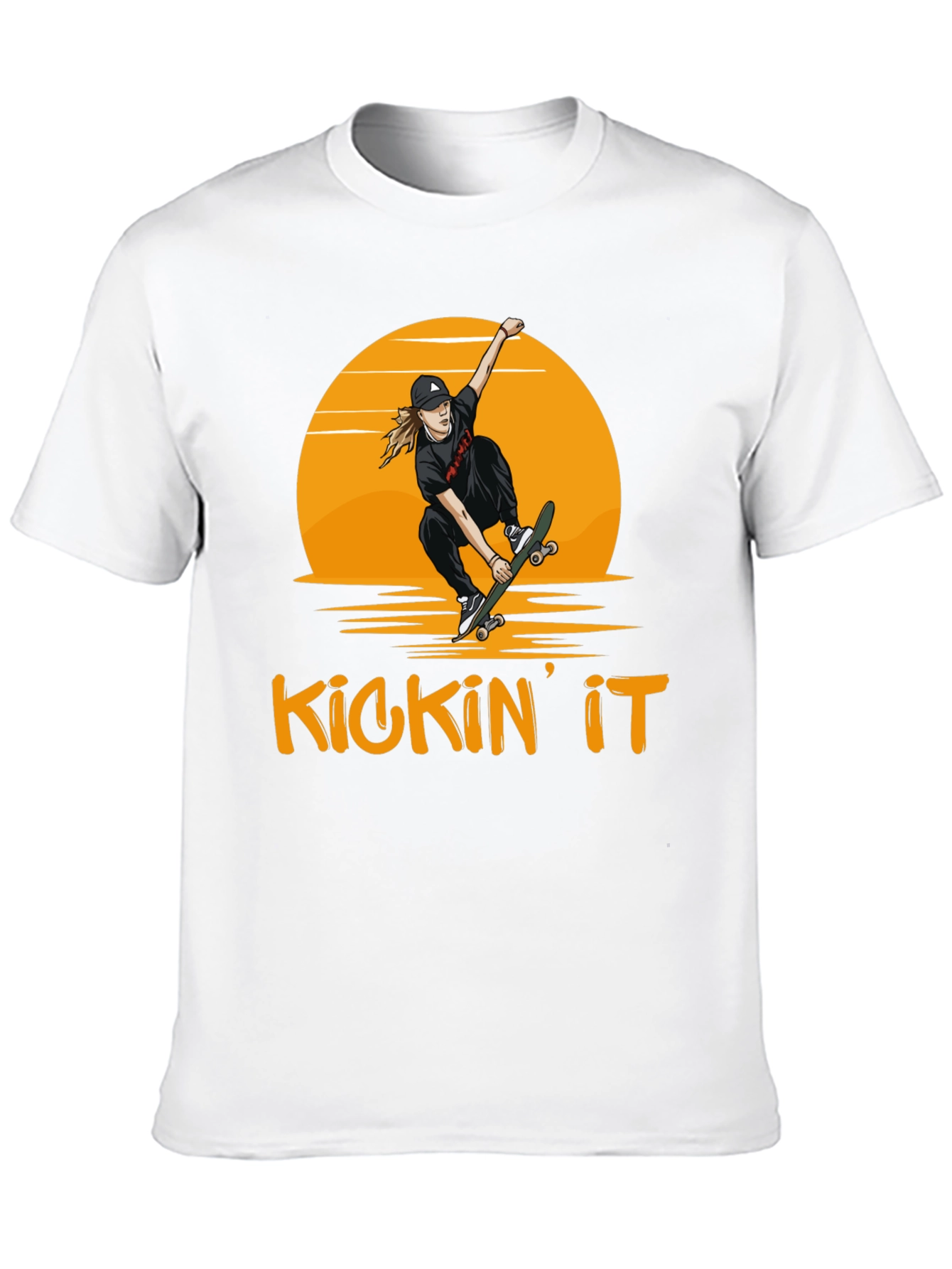 Camiseta Negra Kickin It Skateboarding