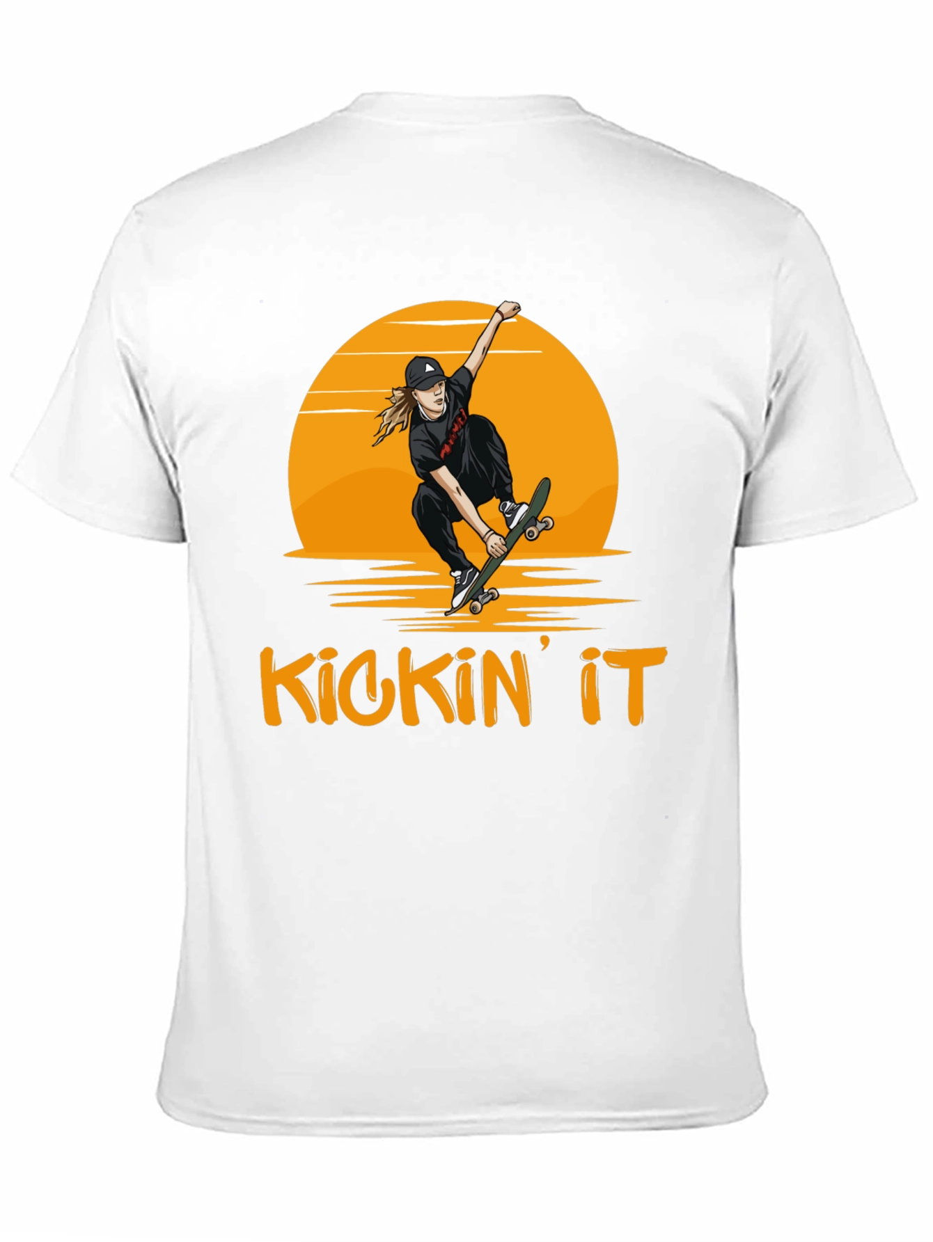 Camiseta Negra Kickin It Skateboarding