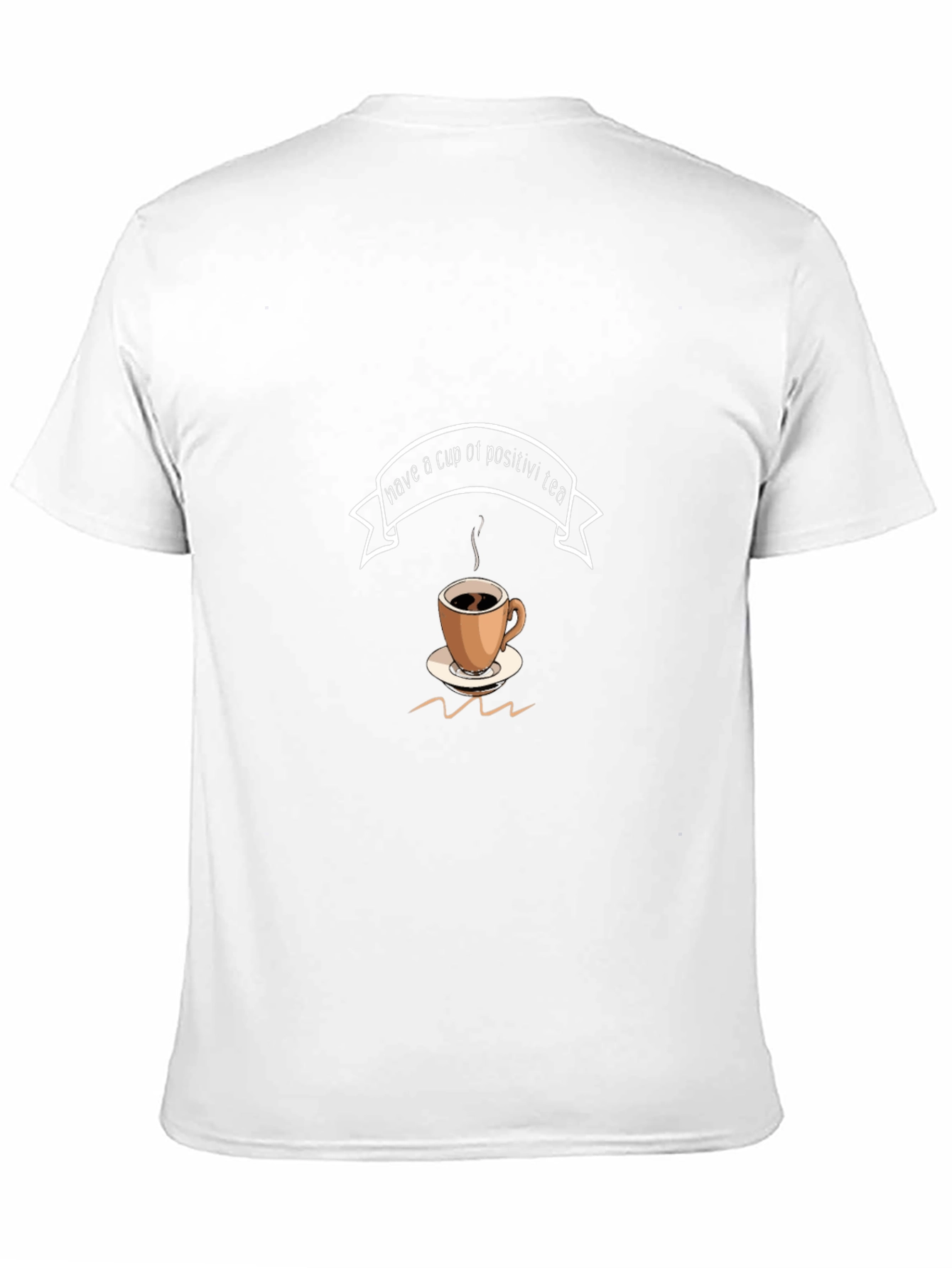 Camiseta Negra con Diseño de Taza de Té Positivo