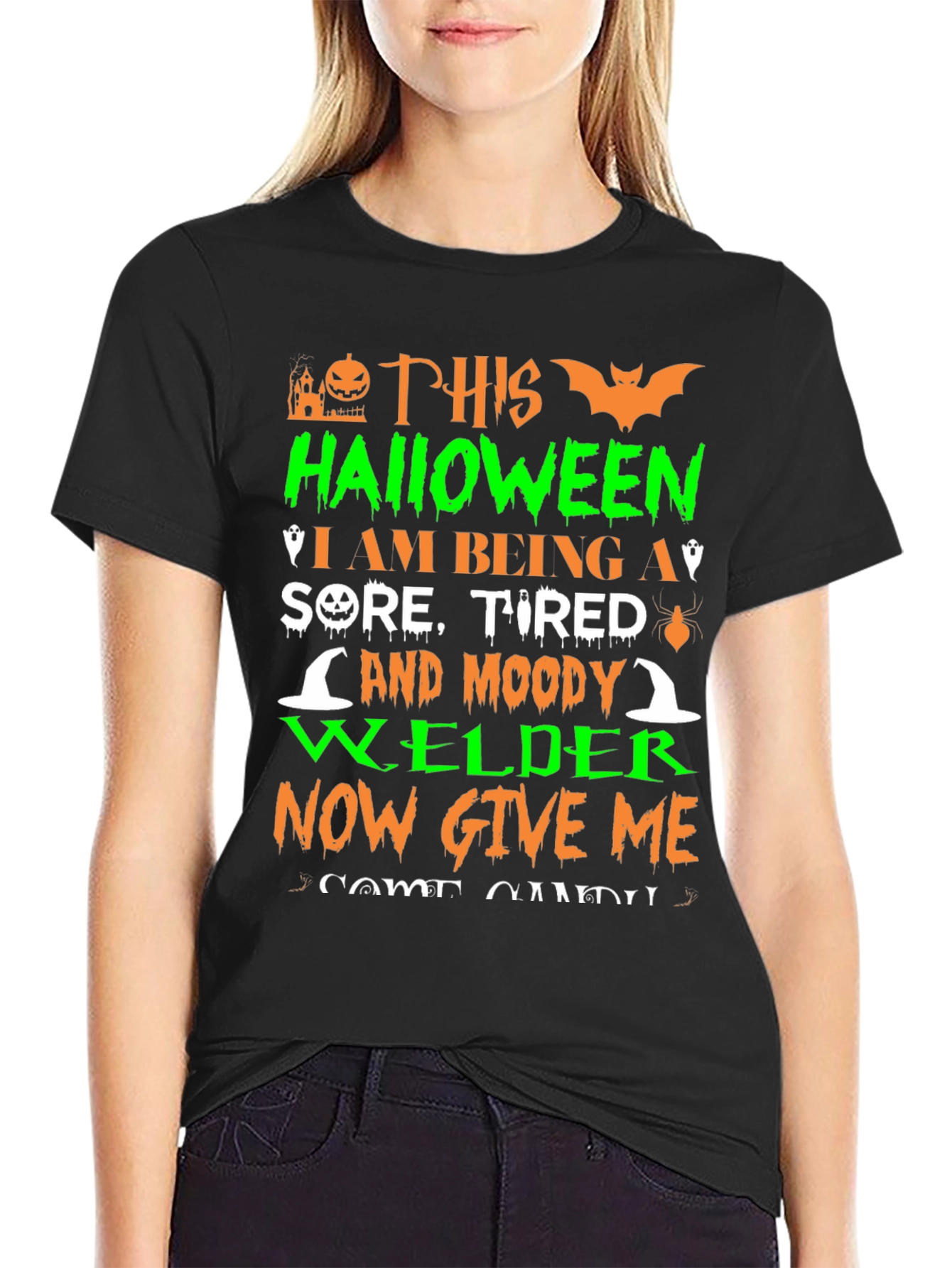 Camiseta Halloween para soldador gruñón