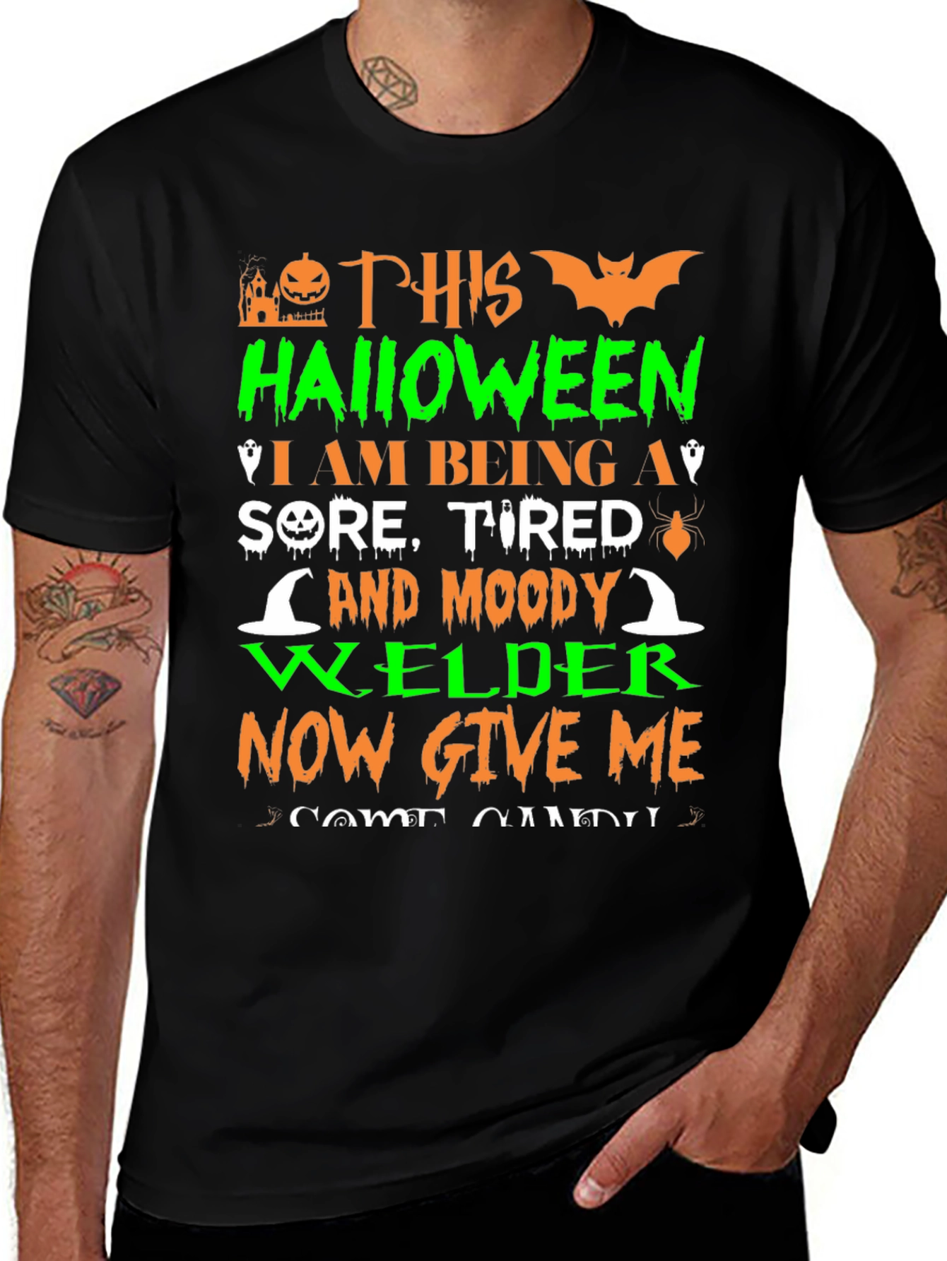 Camiseta Halloween para soldador gruñón