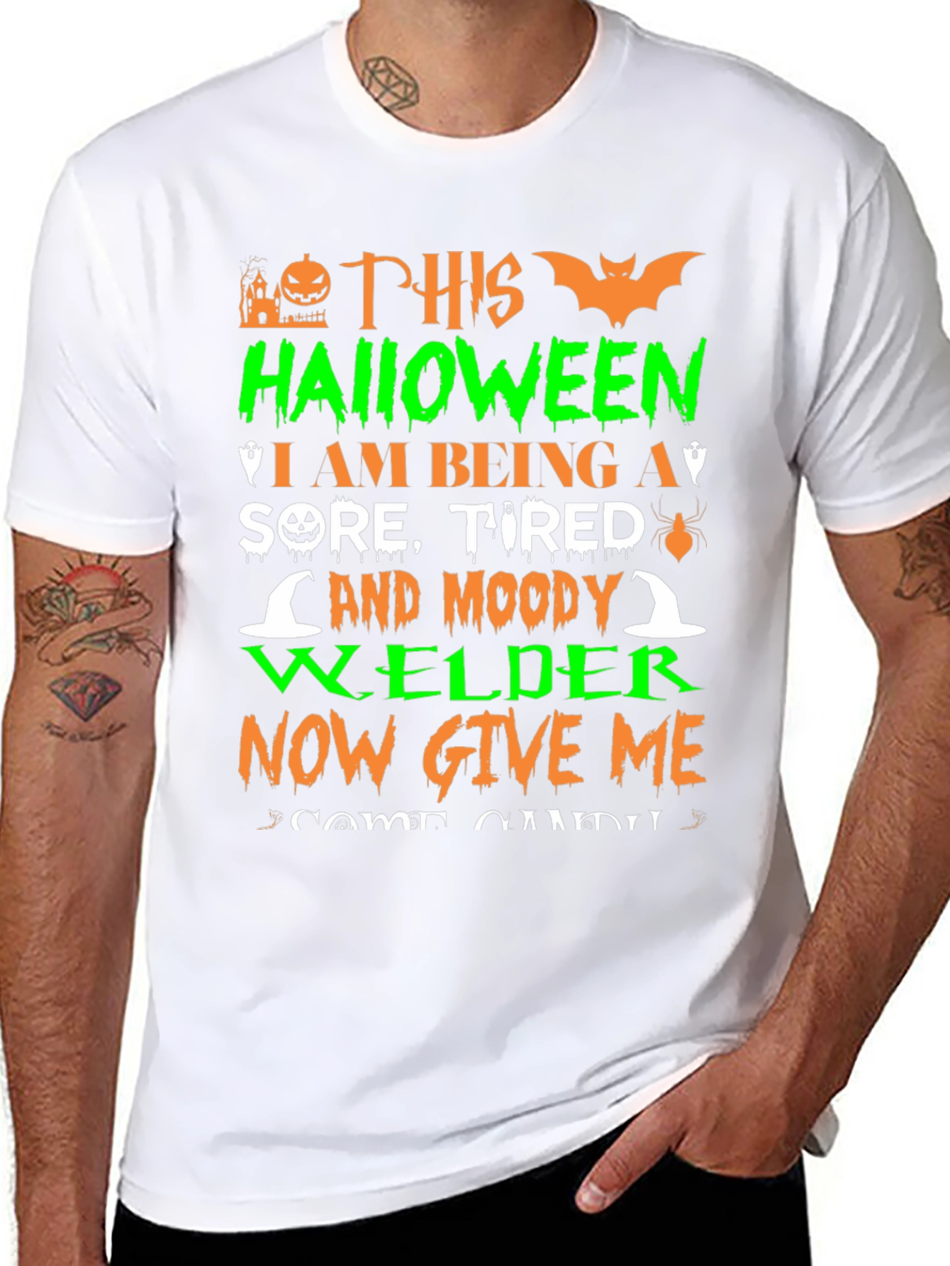 Camiseta Halloween para soldador gruñón