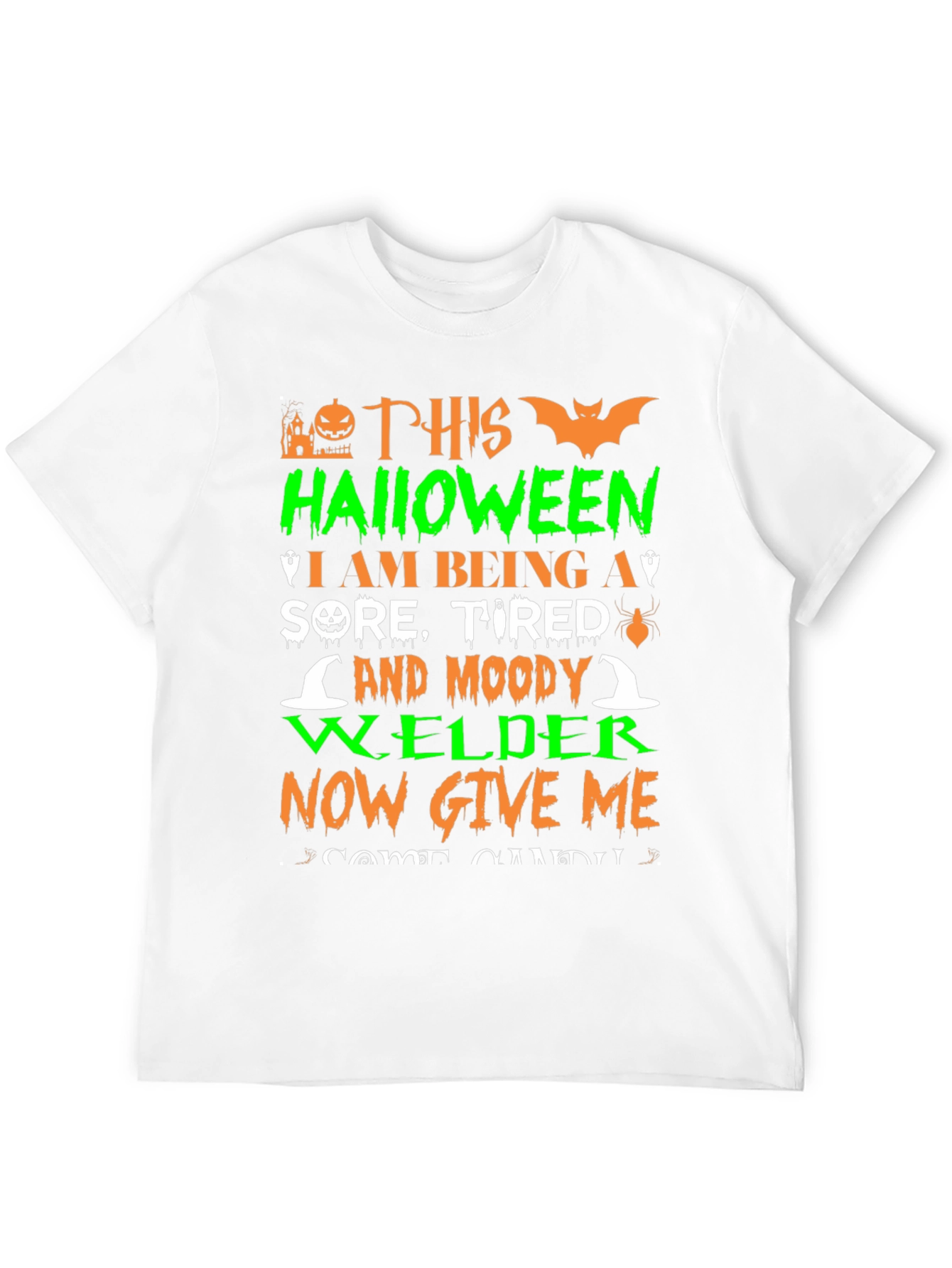 Camiseta Halloween para soldador gruñón