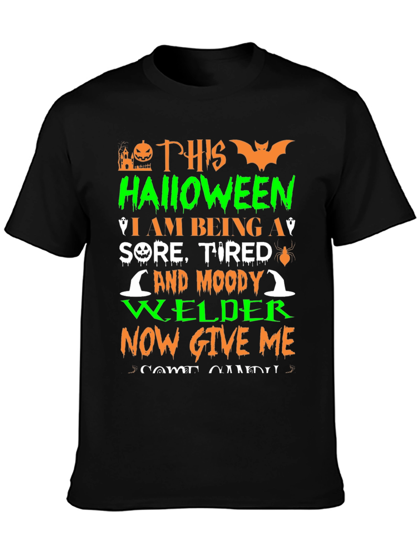 Camiseta Halloween para soldador gruñón
