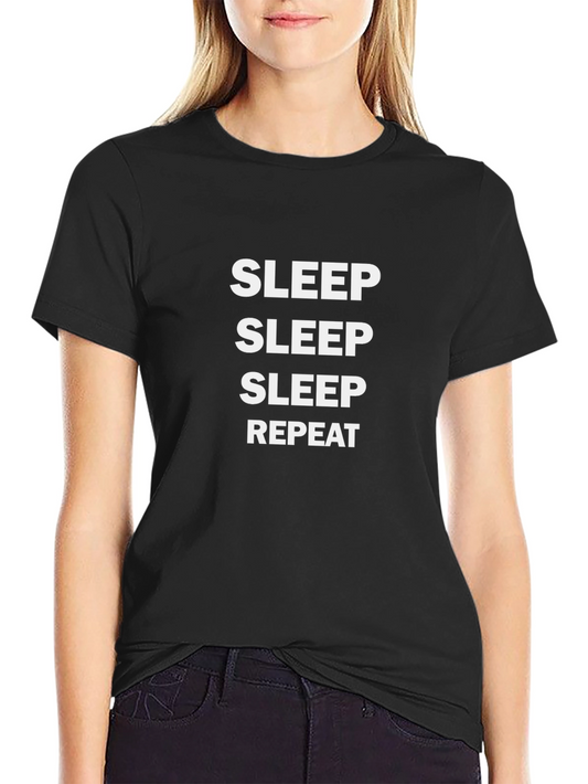 Camiseta Negra: Sleep Sleep Sleep Repeat