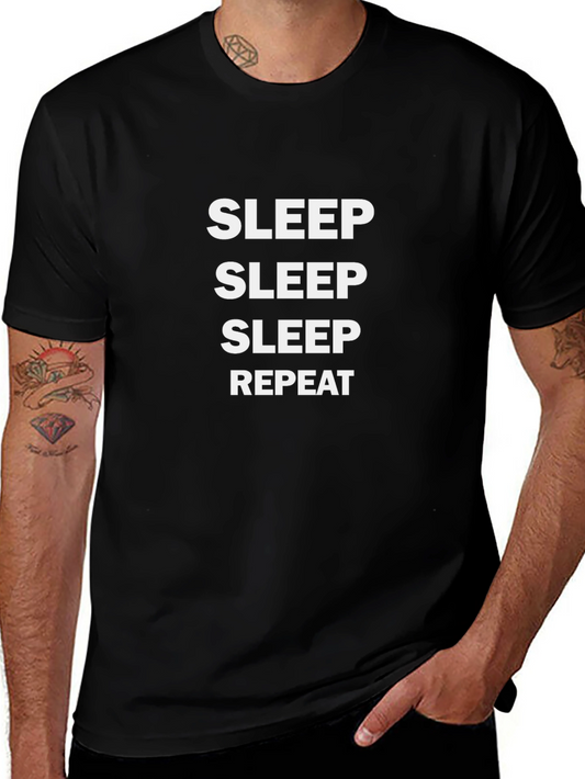 Camiseta Negra: Sleep Sleep Sleep Repeat