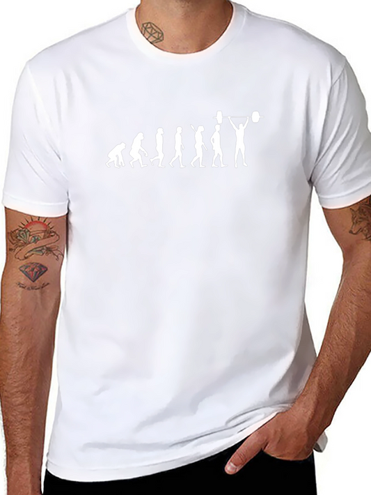 Camiseta Negra Evolución Halterofilia Hombre
