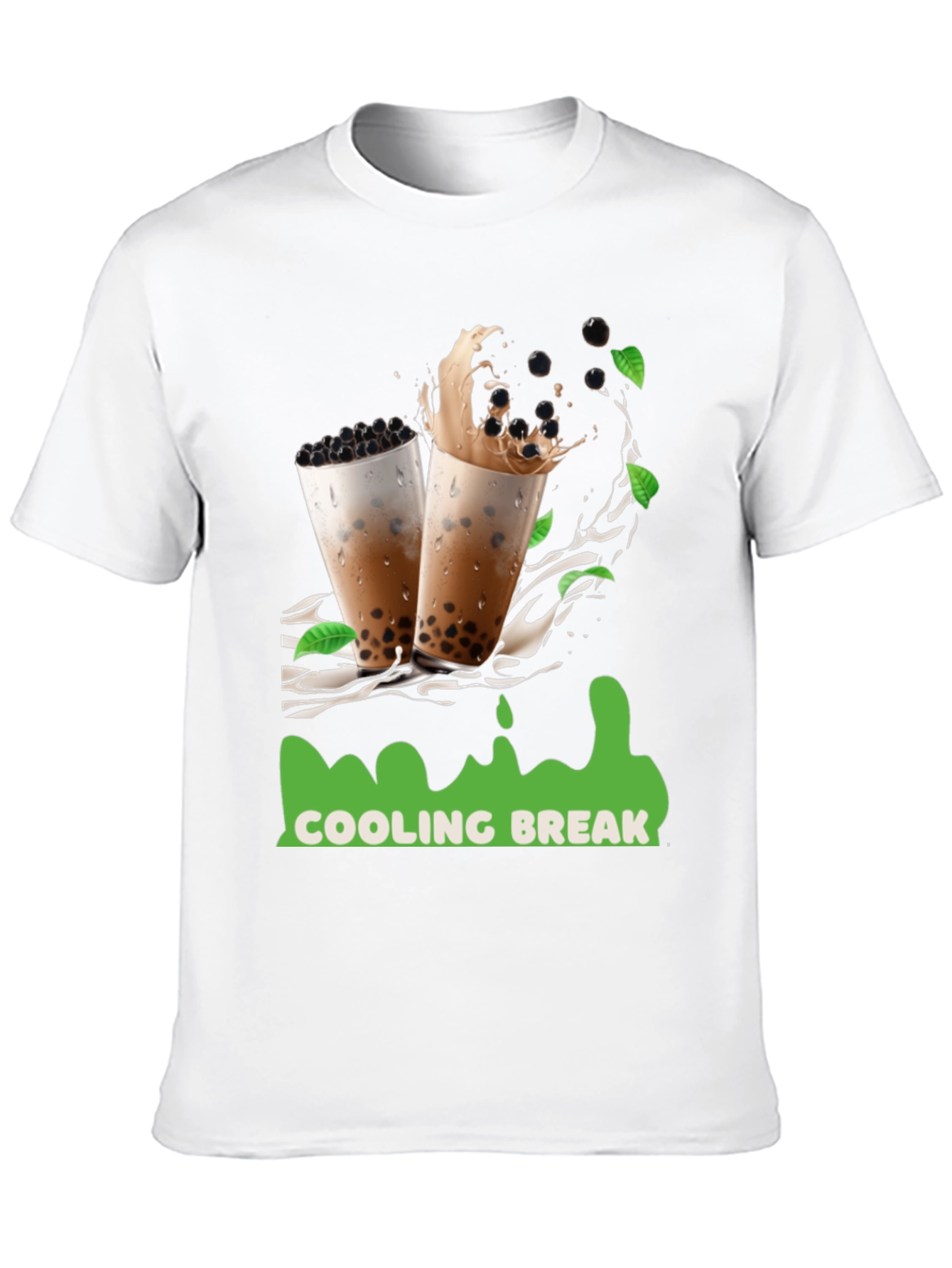 Camiseta Negra con Diseño Refrescante Cooling Break