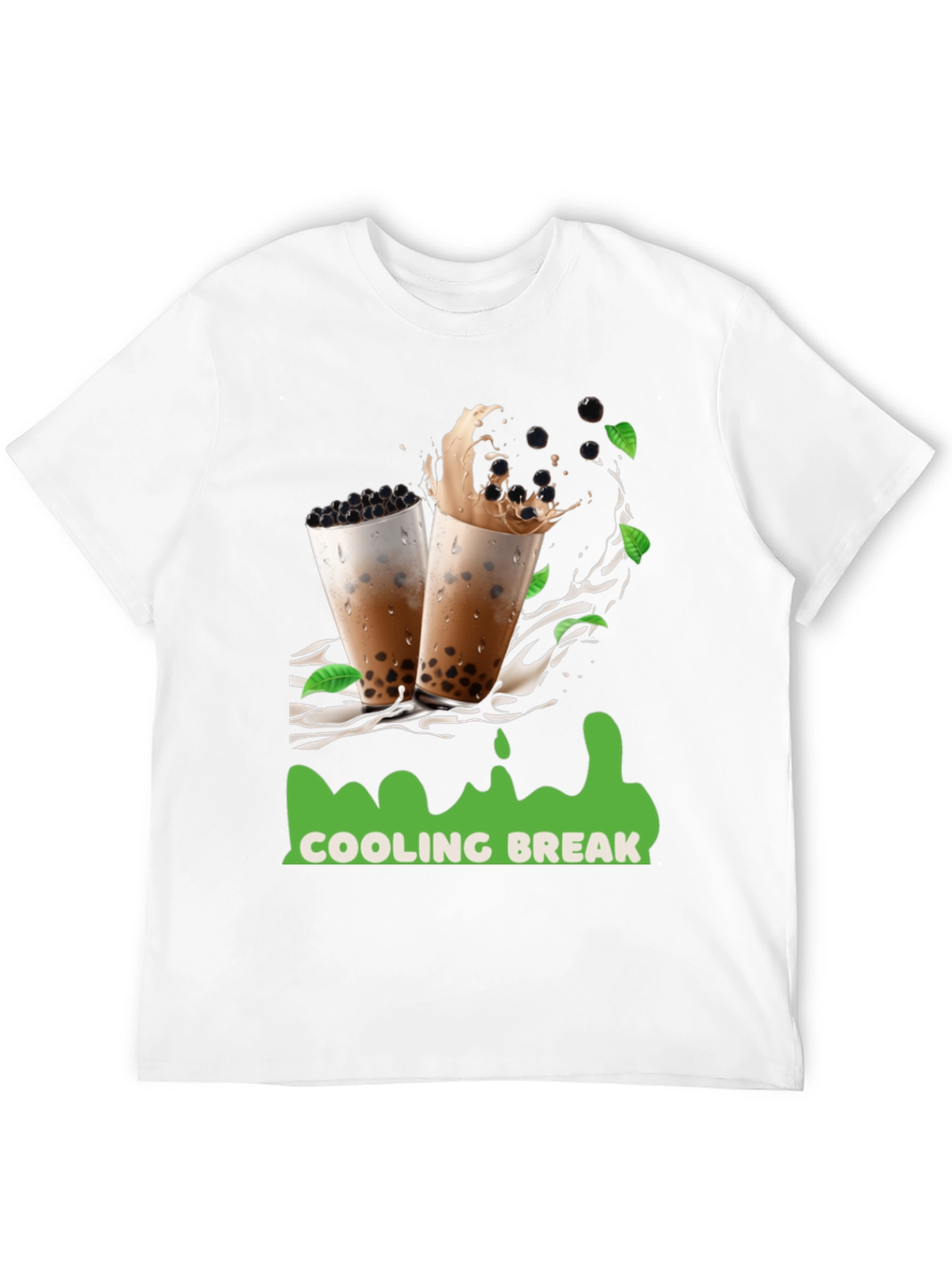 Camiseta Negra con Diseño Refrescante Cooling Break