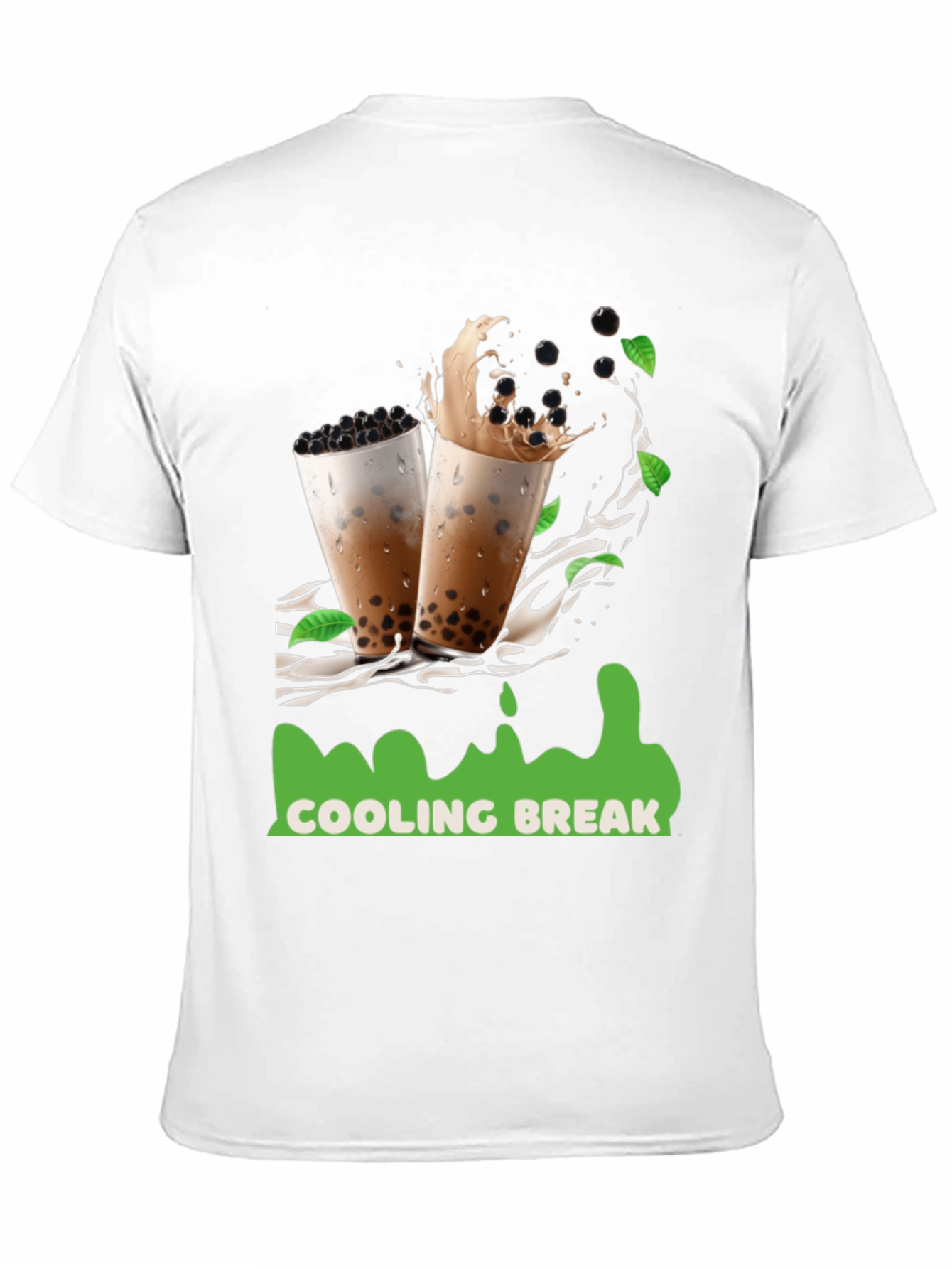 Camiseta Negra con Diseño Refrescante Cooling Break