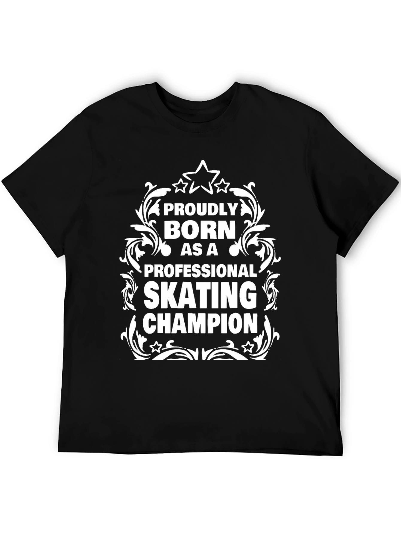 Camiseta Negra: Orgullosamente Patinador Profesional