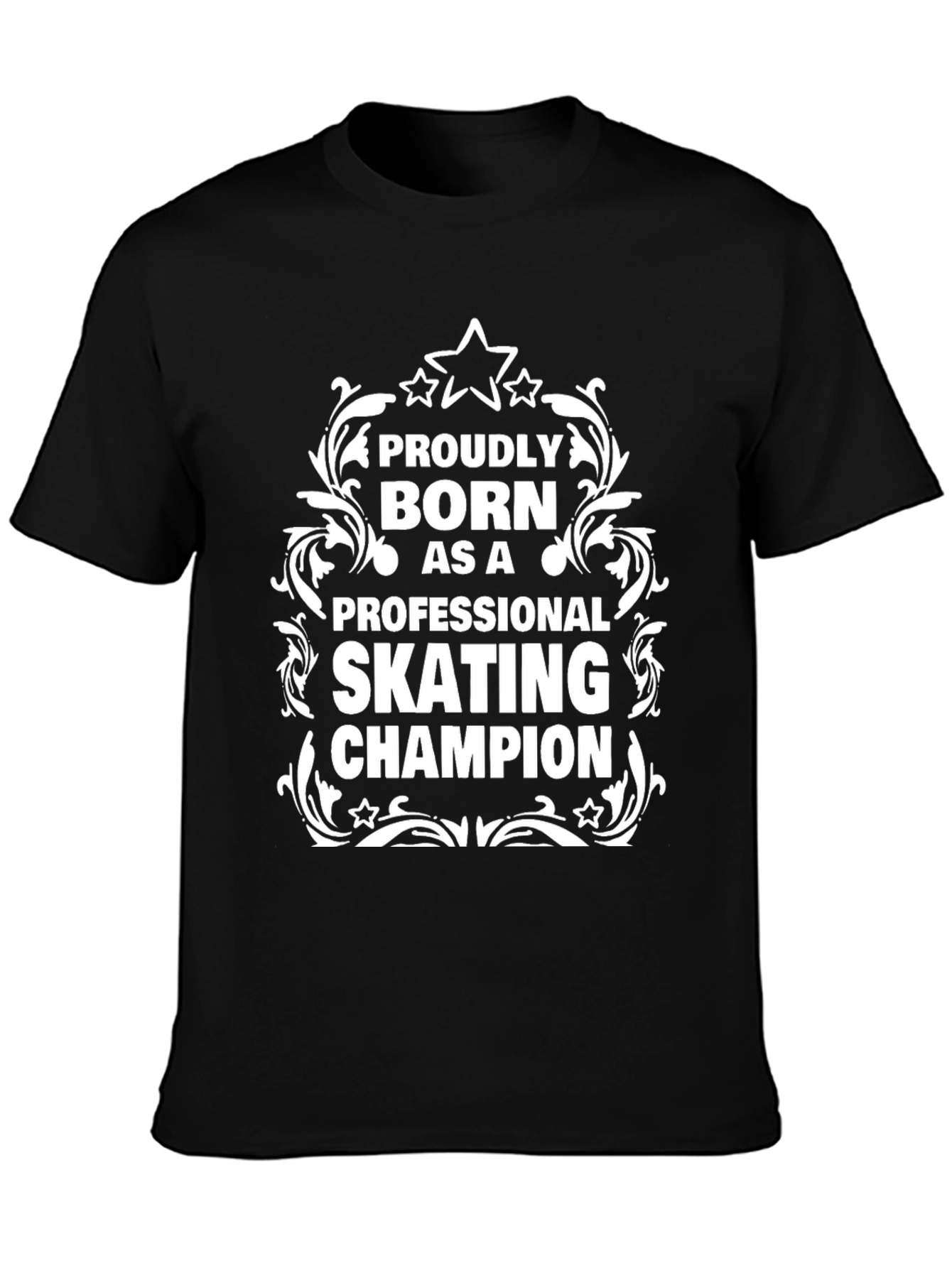 Camiseta Negra: Orgullosamente Patinador Profesional