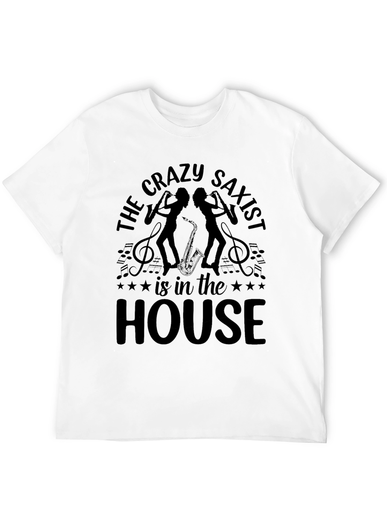 Camiseta Negra: The Crazy Saxist is in the House