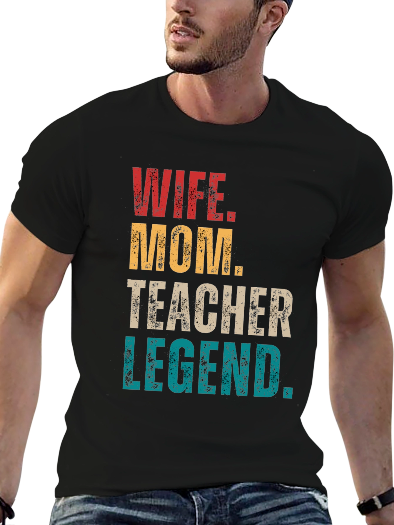 Camiseta Mujer: Esposa Mamá Maestra Leyenda
