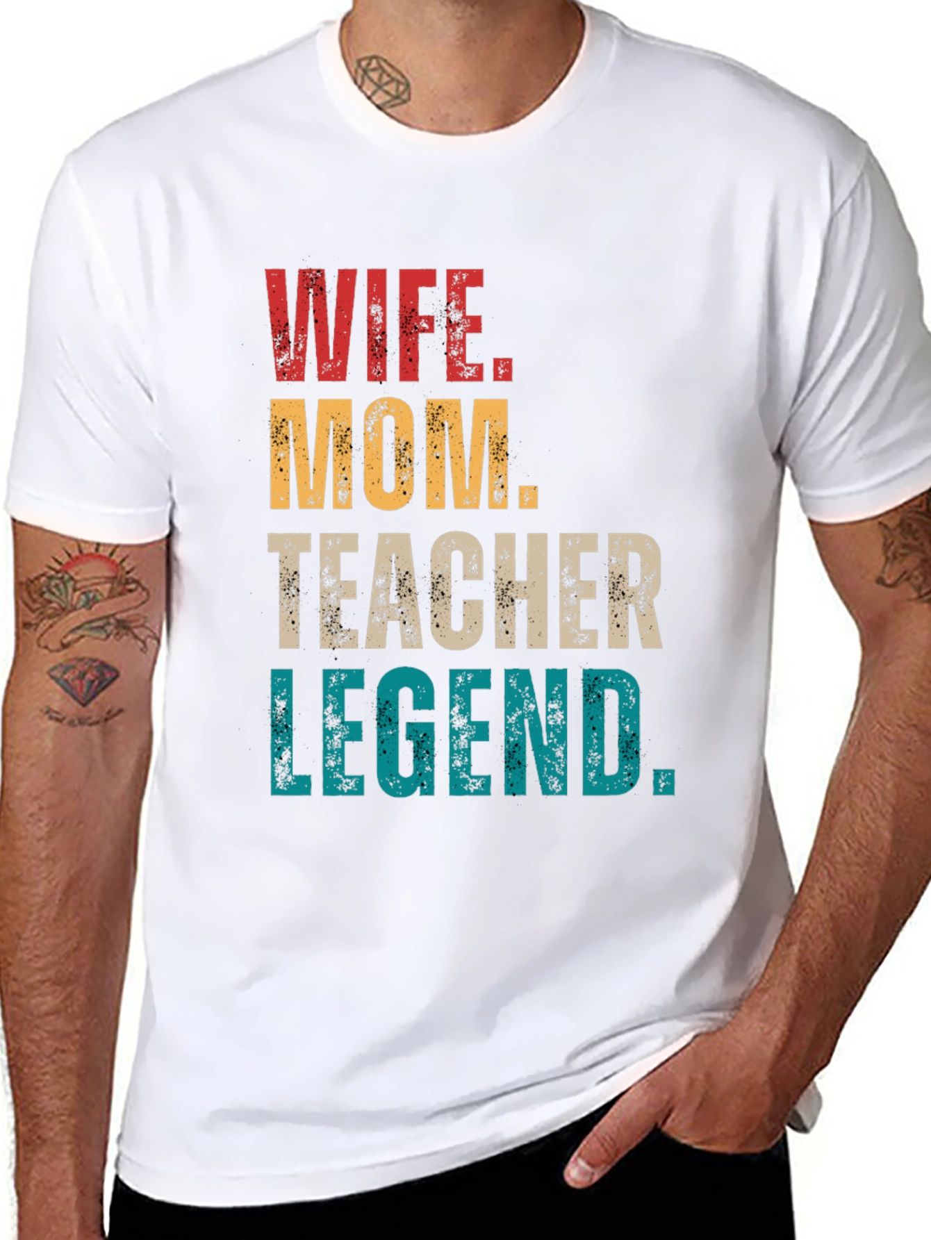Camiseta Mujer: Esposa Mamá Maestra Leyenda