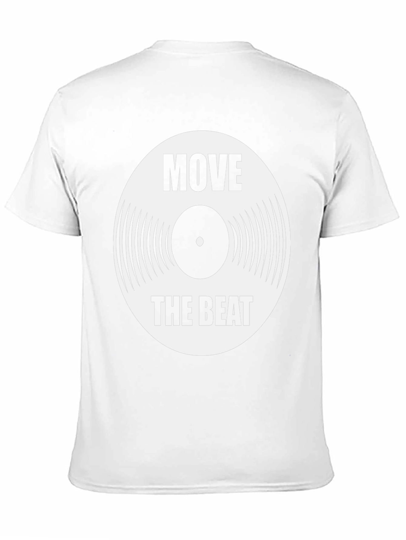 Camiseta Negra Move The Beat Diseño Disco Vinilo