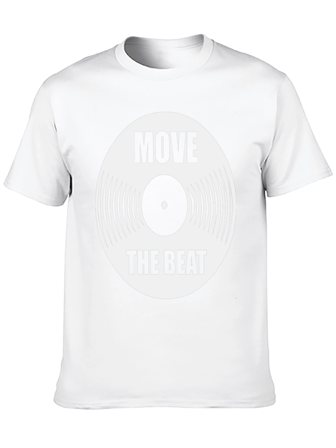 Camiseta Negra Move The Beat Diseño Disco Vinilo