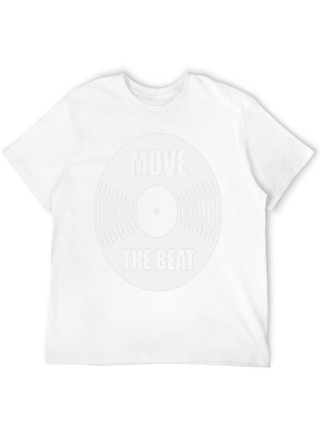 Camiseta Negra Move The Beat Diseño Disco Vinilo