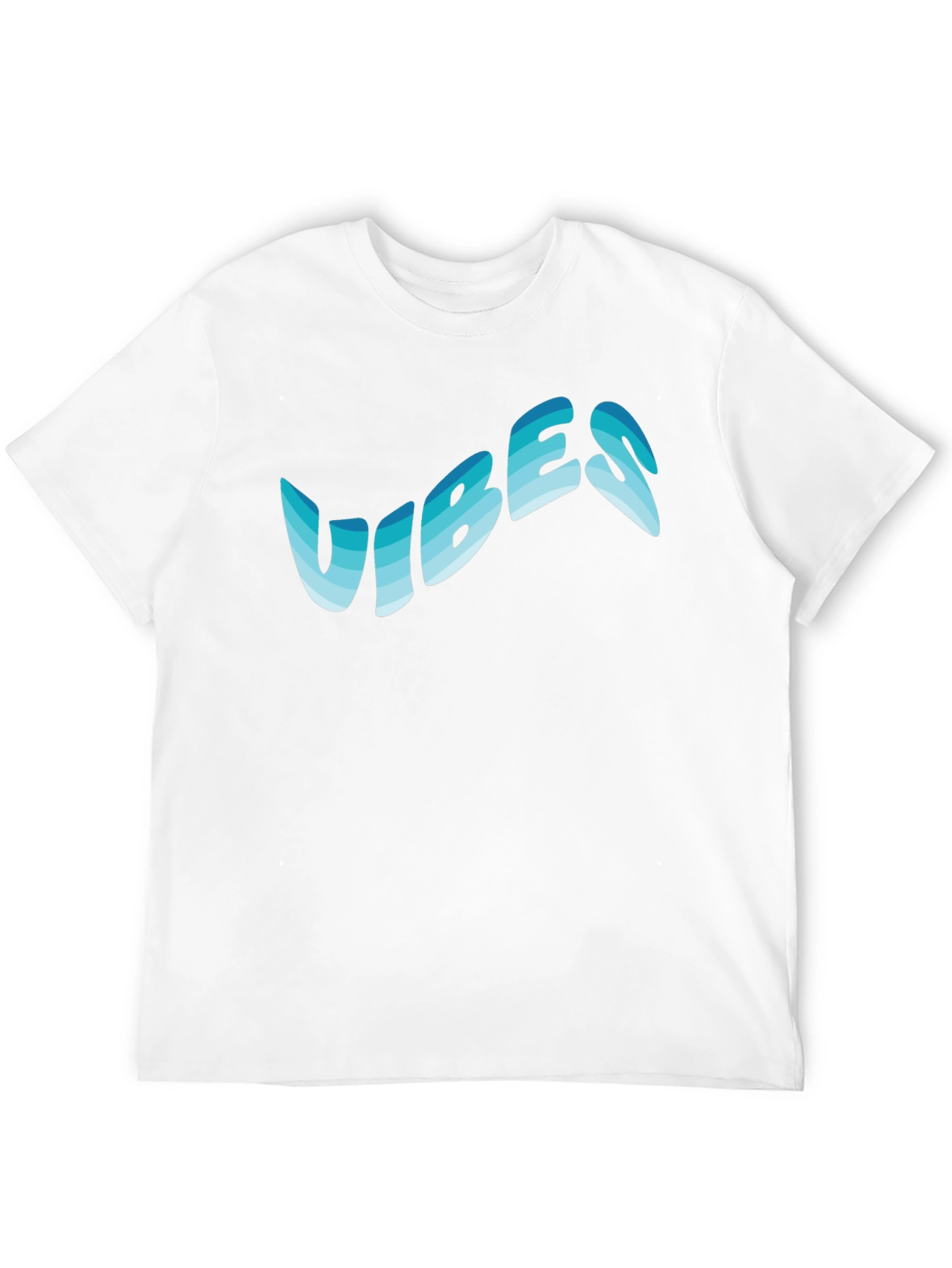 Camiseta Negra Vibes Azul Degradado