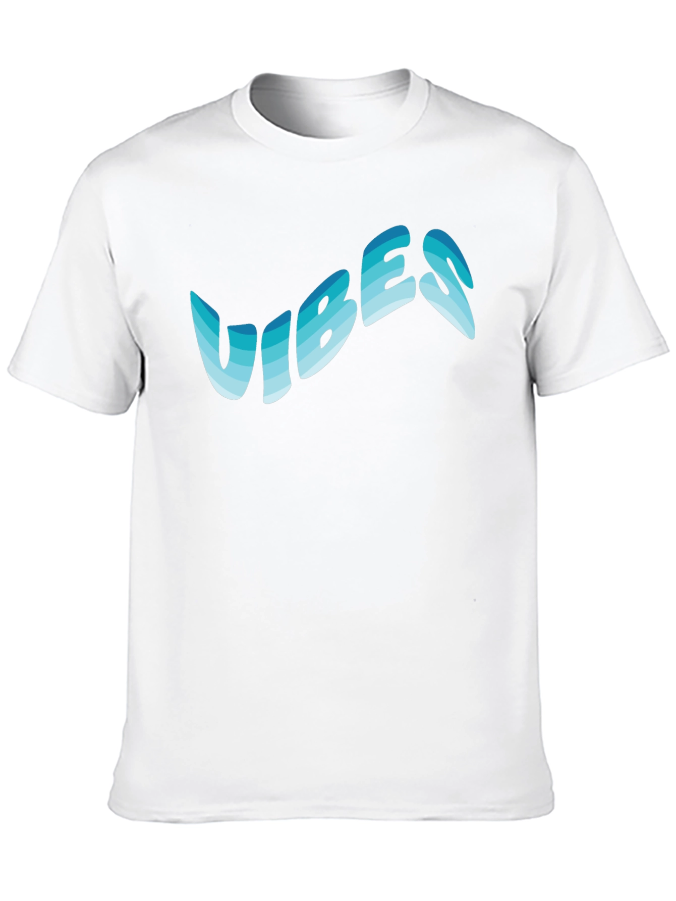 Camiseta Negra Vibes Azul Degradado