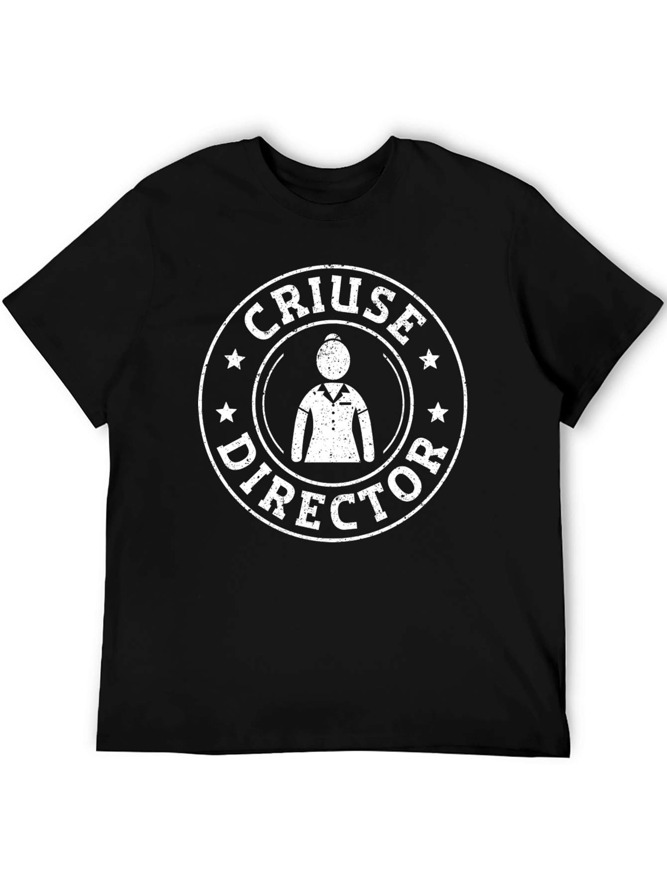 Camiseta Negra Director de Crucero Estampada