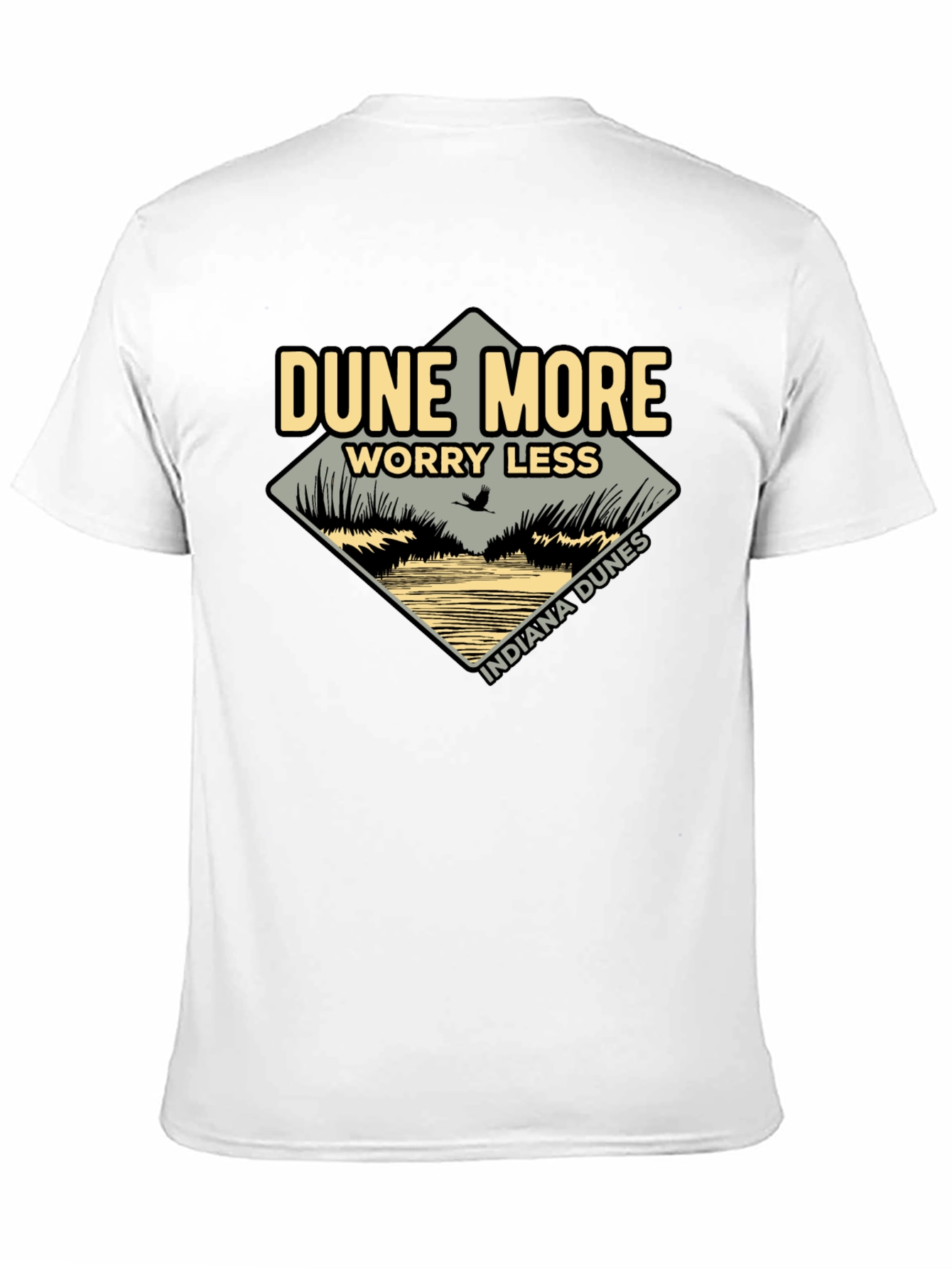 Camiseta Negra Indiana Dunes: Dunas Relájate y Disfruta