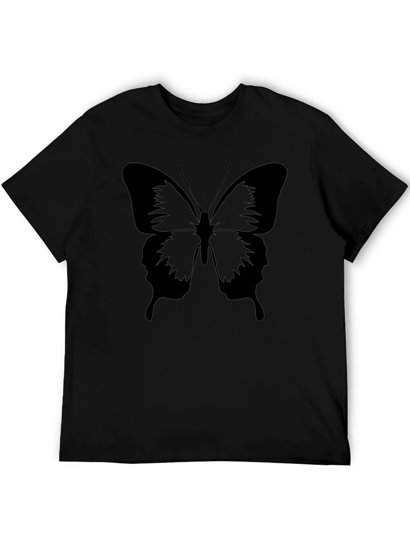 Camiseta Negra con Diseño de Mariposa para Hombre