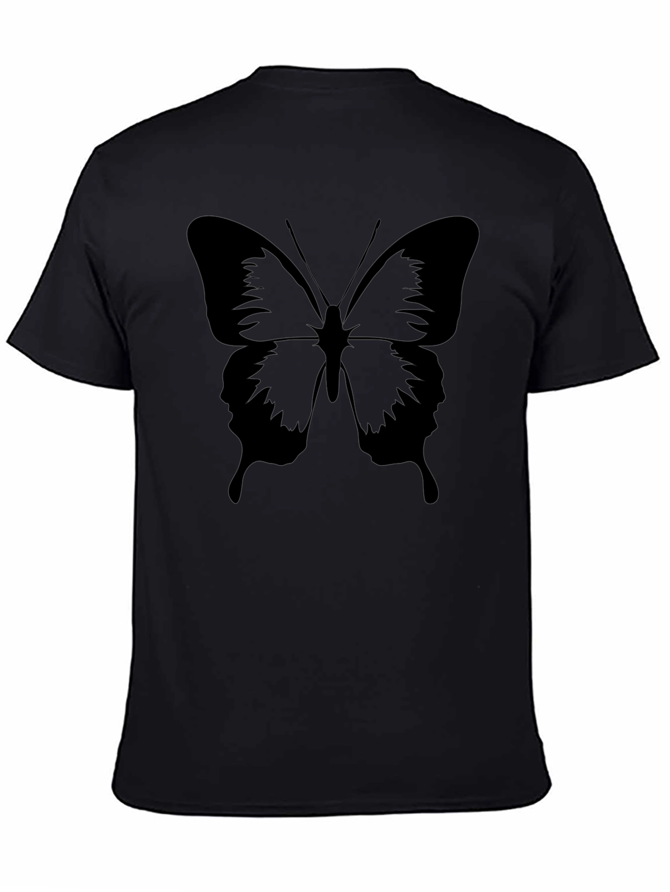 Camiseta Negra con Diseño de Mariposa para Hombre
