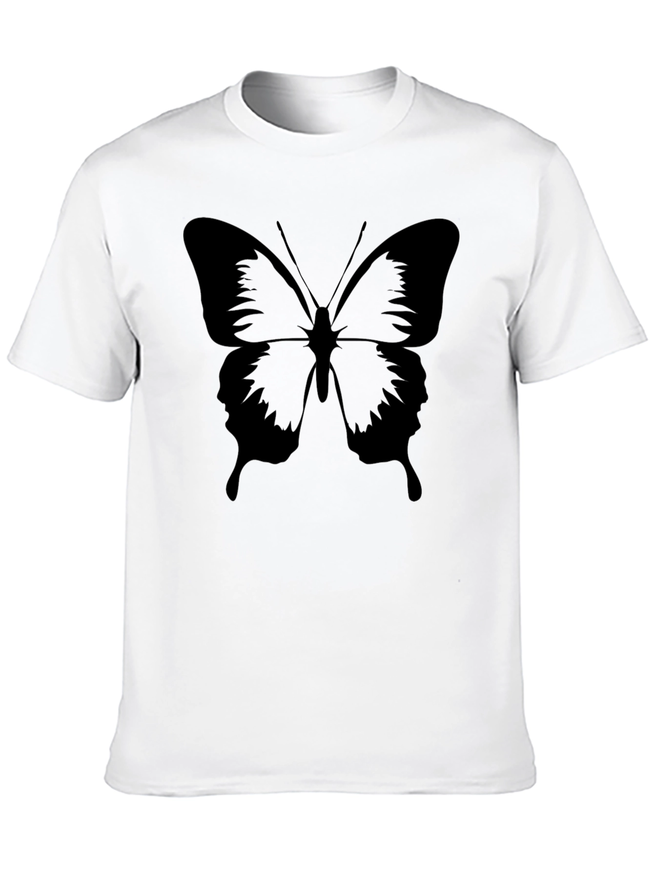 Camiseta Negra con Diseño de Mariposa para Hombre