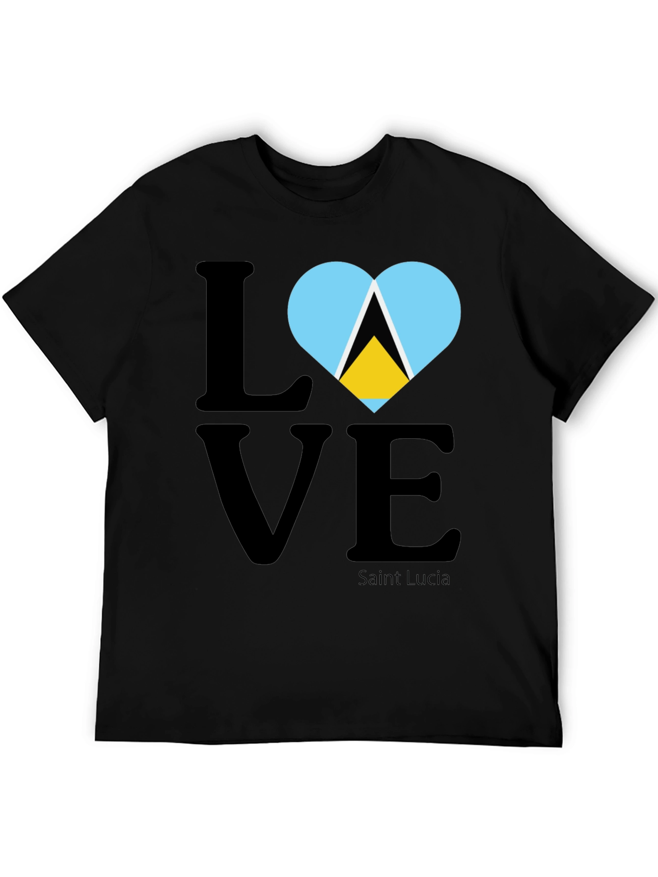 Camiseta Negra LOVE Saint Lucia