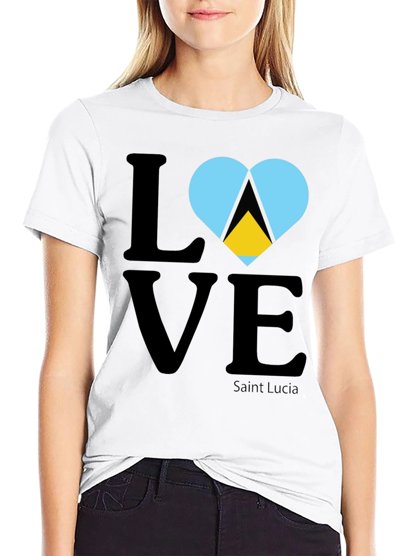 Camiseta Negra LOVE Saint Lucia